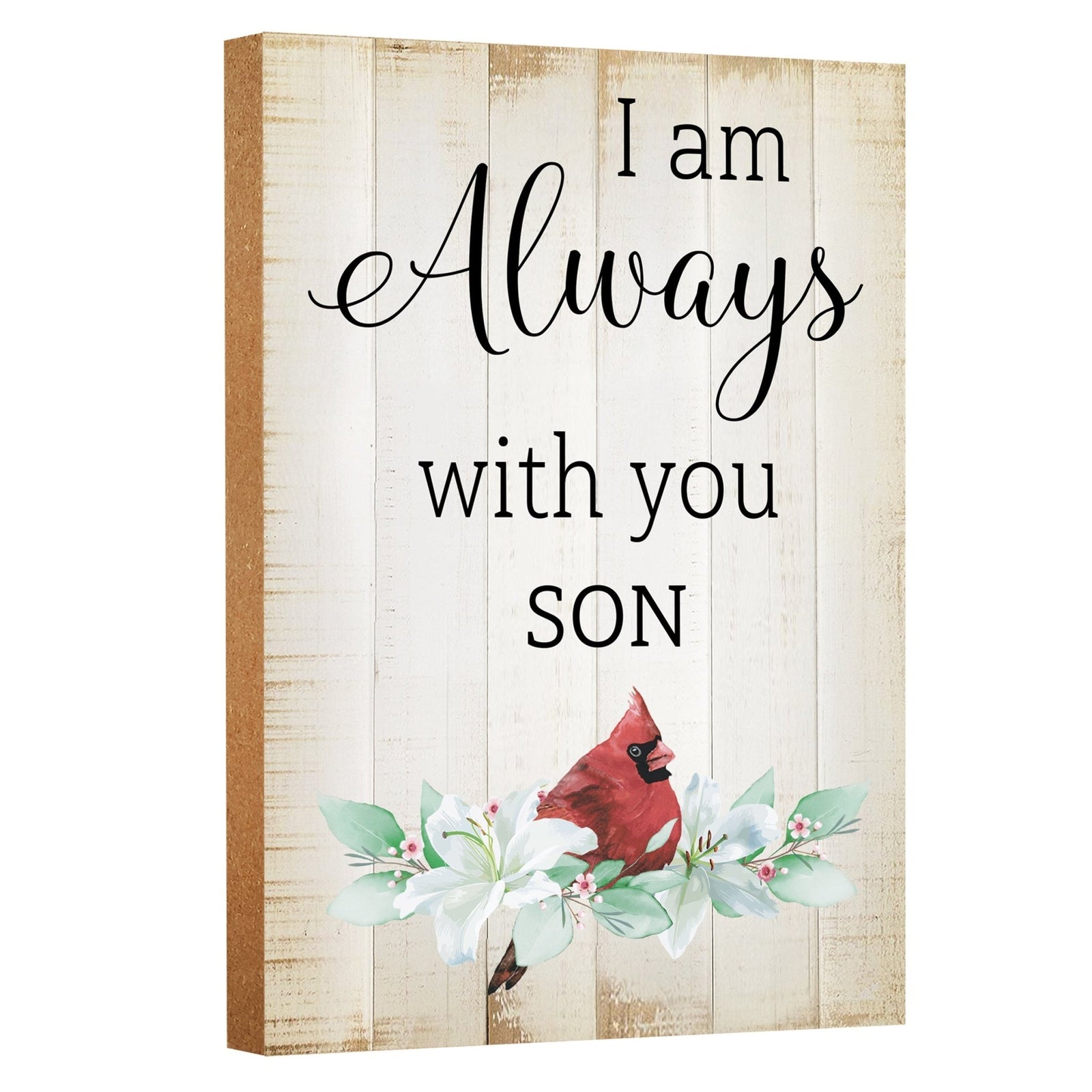 Wooden Memorial Shelf Décor and Tabletop Signs for Loss of Loved One - LifeSong Milestones