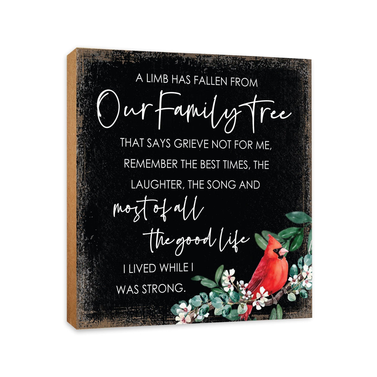 Wooden Memorial Shelf Décor and Tabletop Signs for Loss of Loved One - LifeSong Milestones