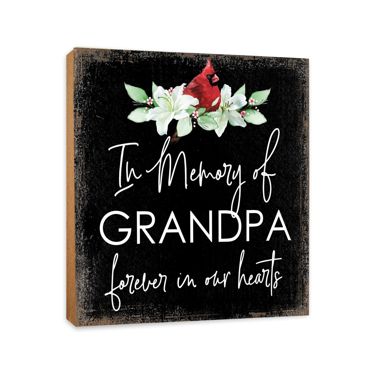 Wooden Memorial Shelf Décor and Tabletop Signs for Loss of Loved One - LifeSong Milestones
