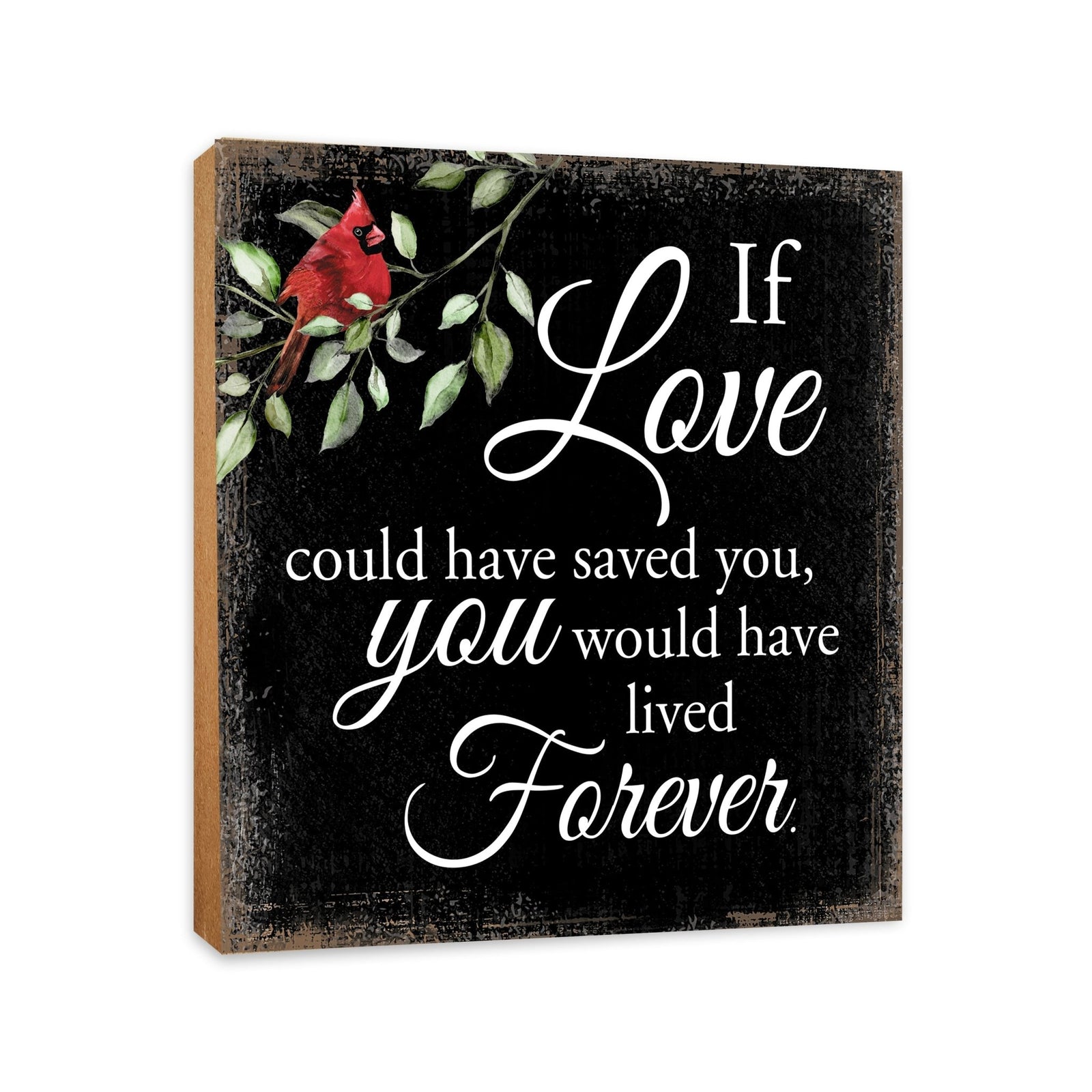 Wooden Memorial Shelf Décor and Tabletop Signs for Loss of Loved One - LifeSong Milestones