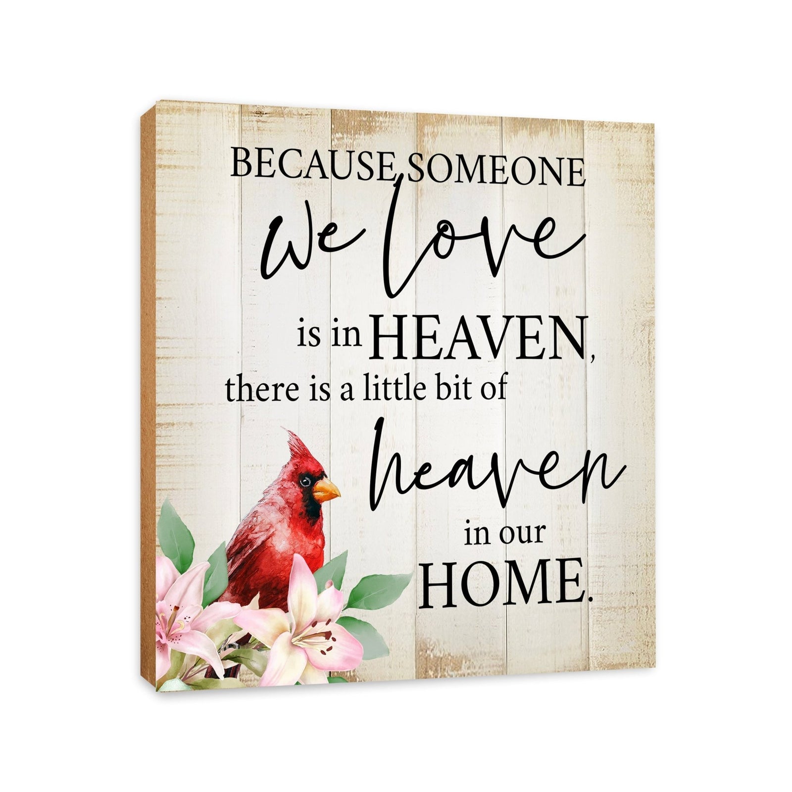 Wooden Memorial Shelf Décor and Tabletop Signs for Loss of Loved One - LifeSong Milestones