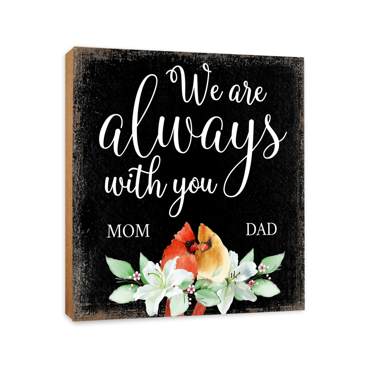 Wooden Memorial Shelf Décor and Tabletop Signs for Loss of Loved One - LifeSong Milestones