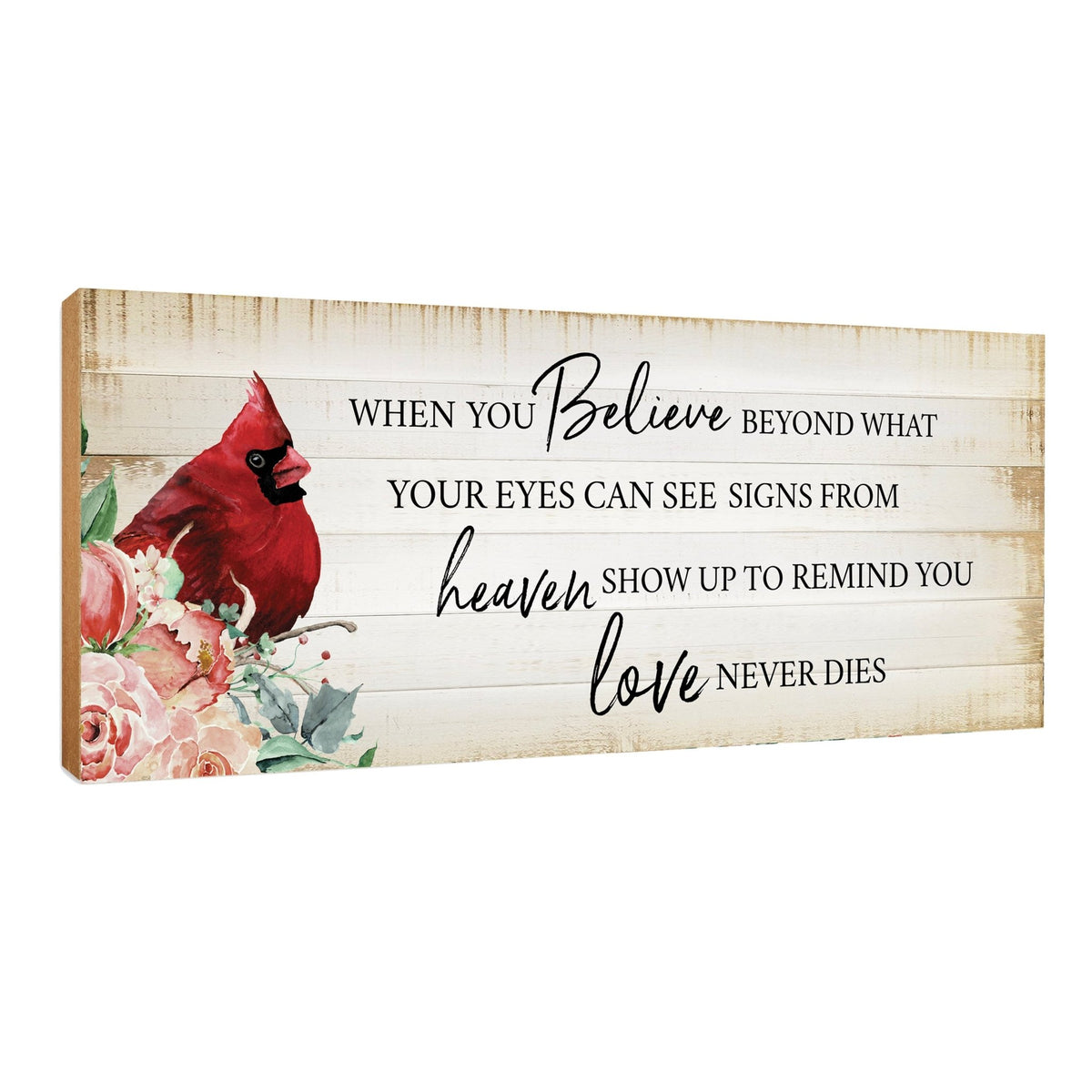 Wooden Memorial Shelf Décor and Tabletop Signs Sympathy Gifts - LifeSong Milestones