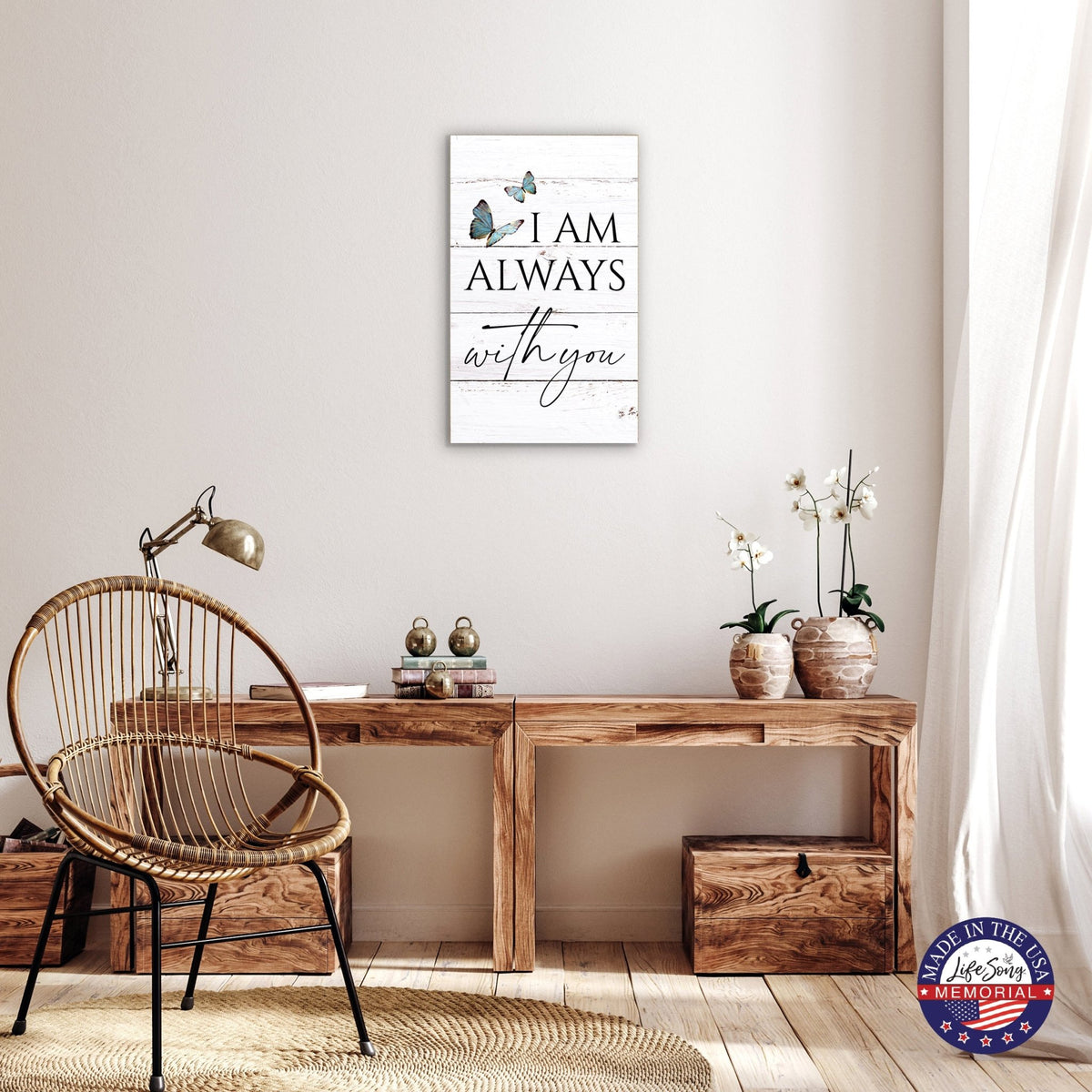 Wooden Memorial Wall Plaque for Loss of Loved One - LifeSong Milestones
