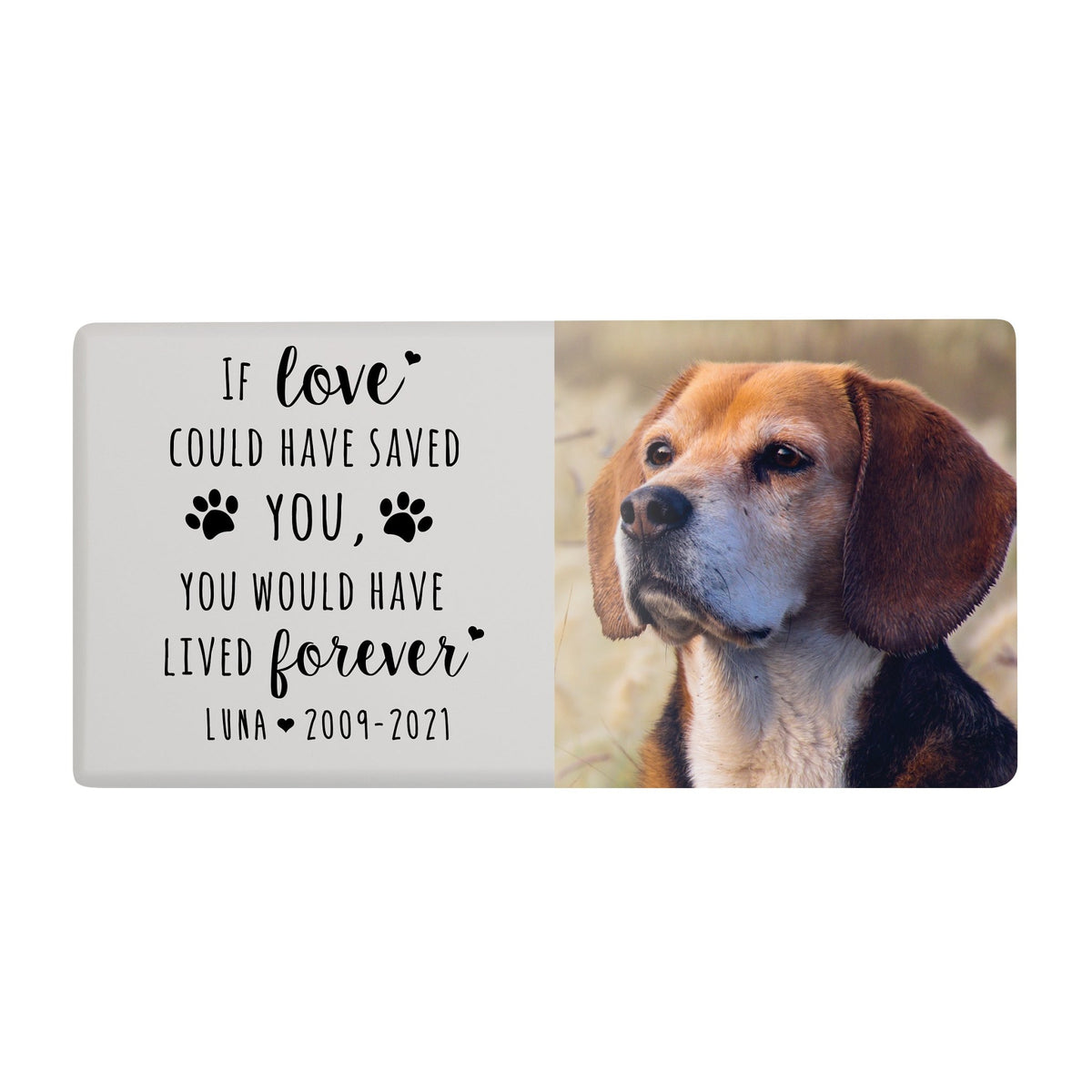 Wooden Pet Urns for Ashes – Custom Engraved Pet Urn Box with Photo Frame - If Love Could Have Saved - LifeSong Milestones