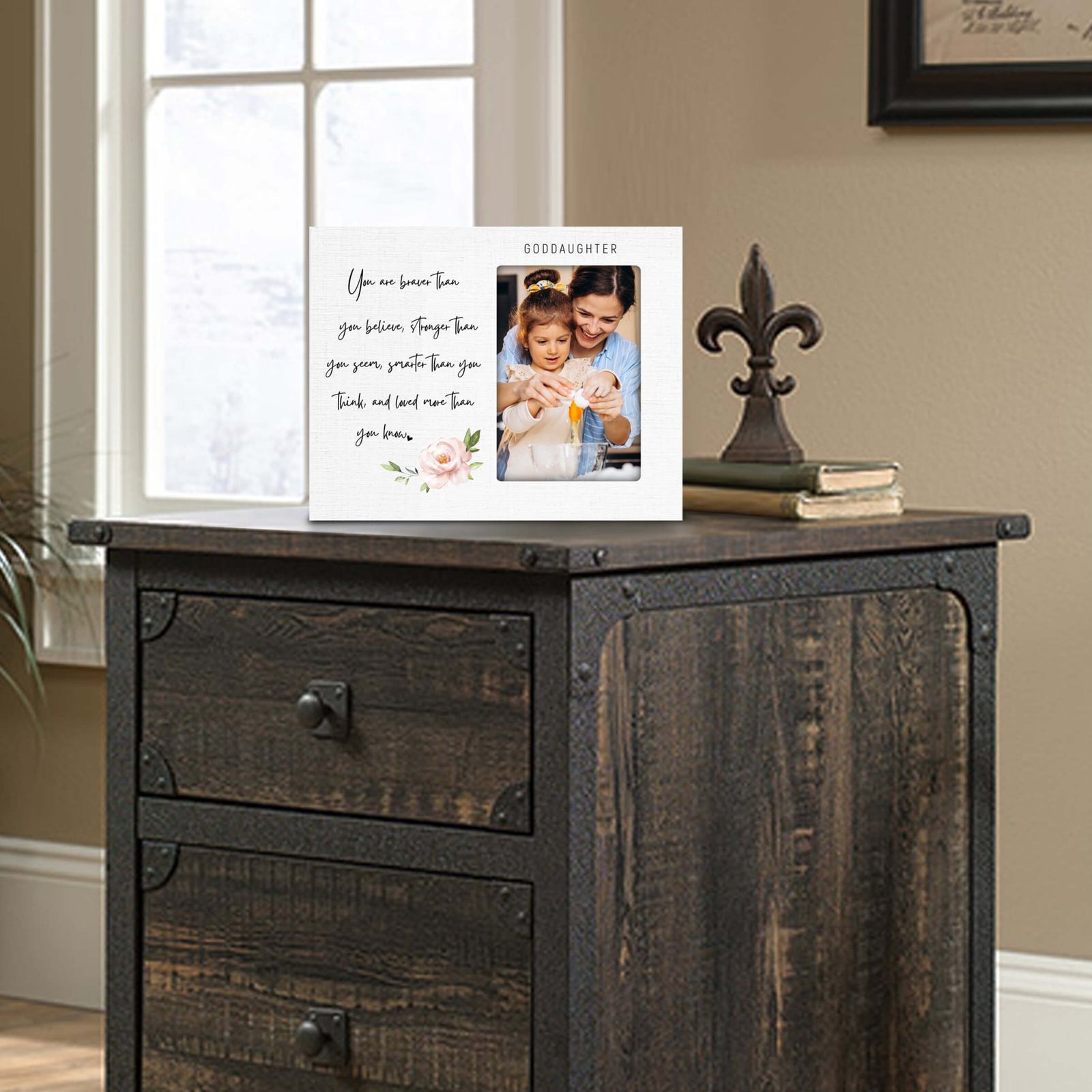 Wooden Picture Frame for Goddaughter - LifeSong Milestones