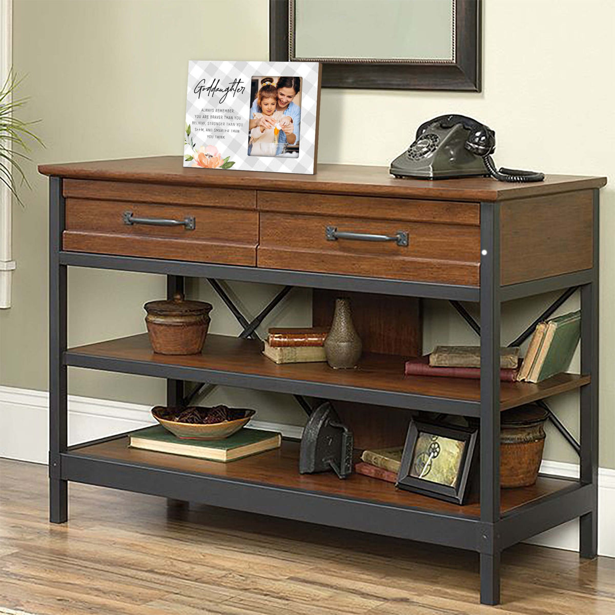 Wooden Picture Frame for Goddaughter - LifeSong Milestones