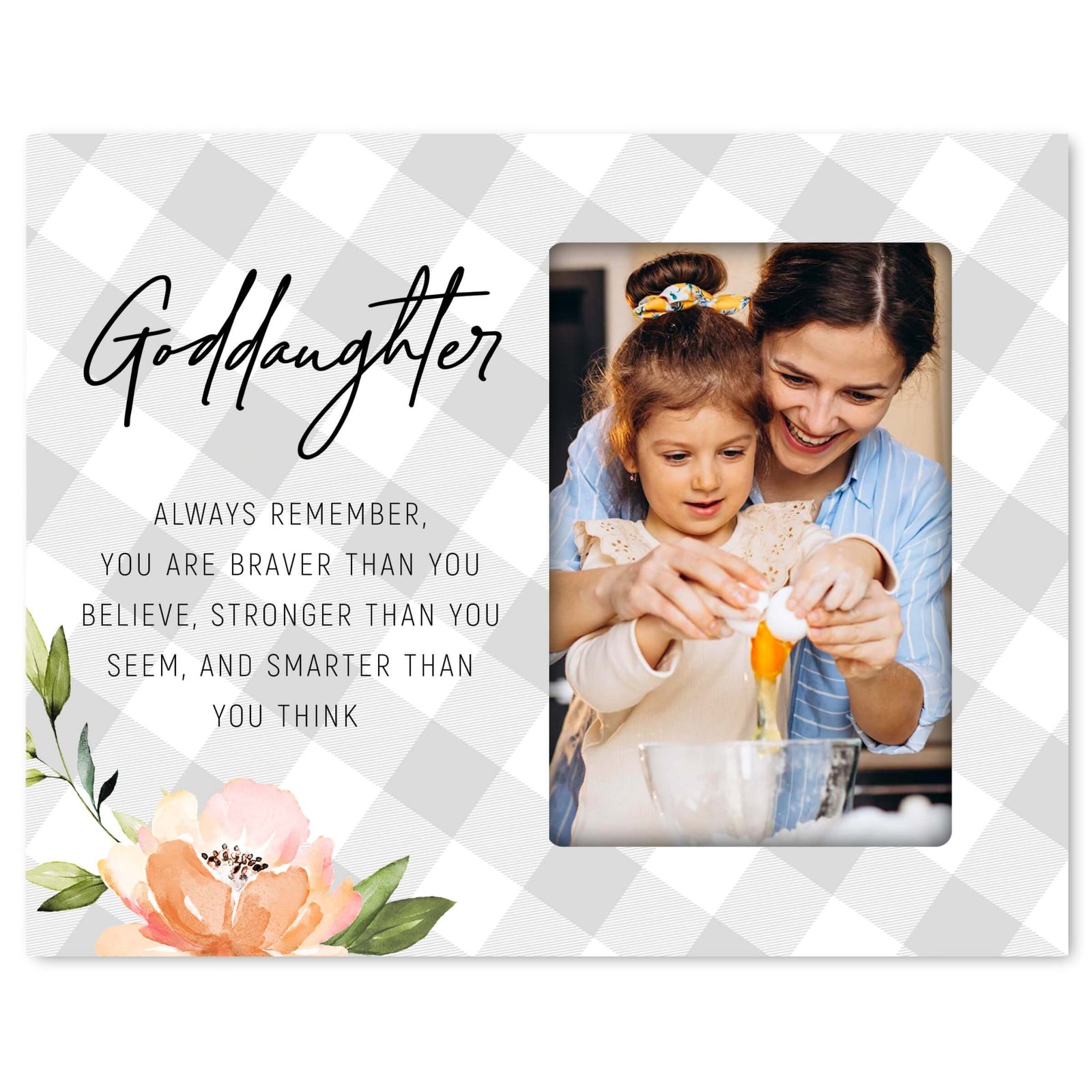 Wooden Picture Frame for Goddaughter - LifeSong Milestones