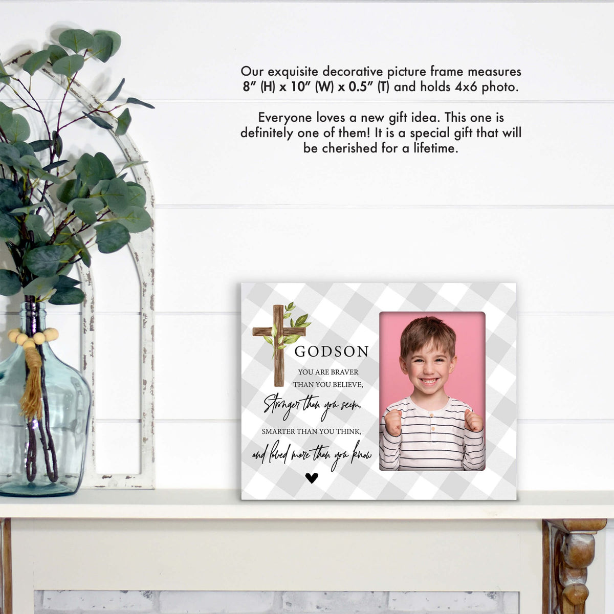 Wooden Picture Frame Gift Ideas for Godson - LifeSong Milestones