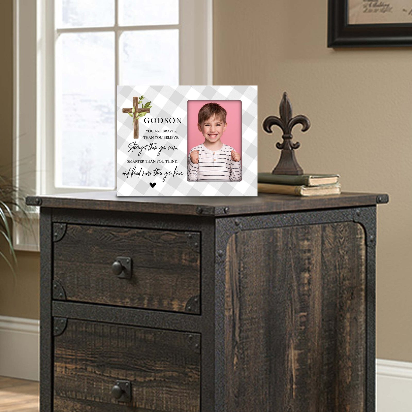 Wooden Picture Frame Gift Ideas for Godson - LifeSong Milestones