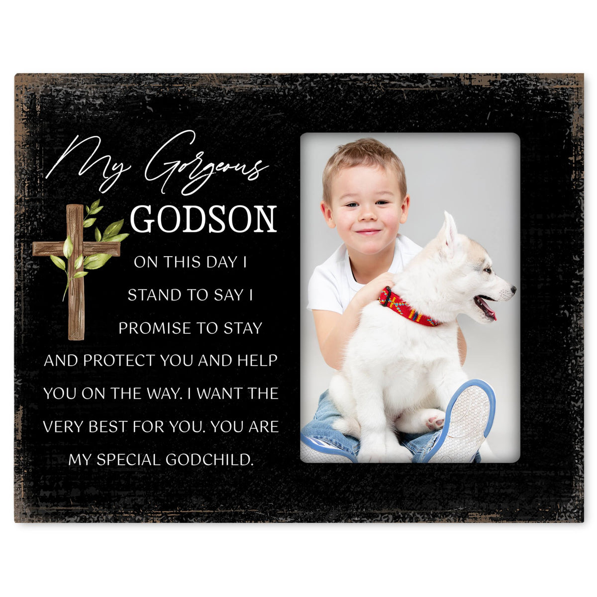 Wooden Picture Frame Gift Ideas for Godson - LifeSong Milestones