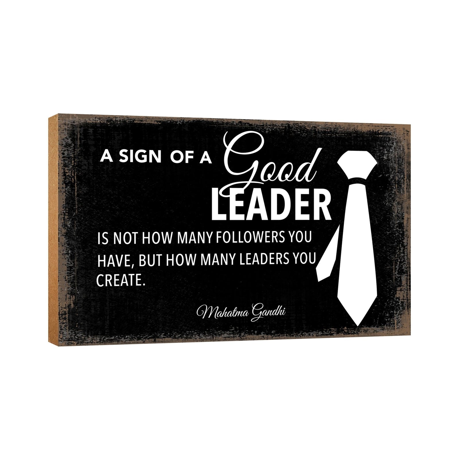 Wooden Shelf and Table Top Office Decor Gift for Boss - LifeSong Milestones