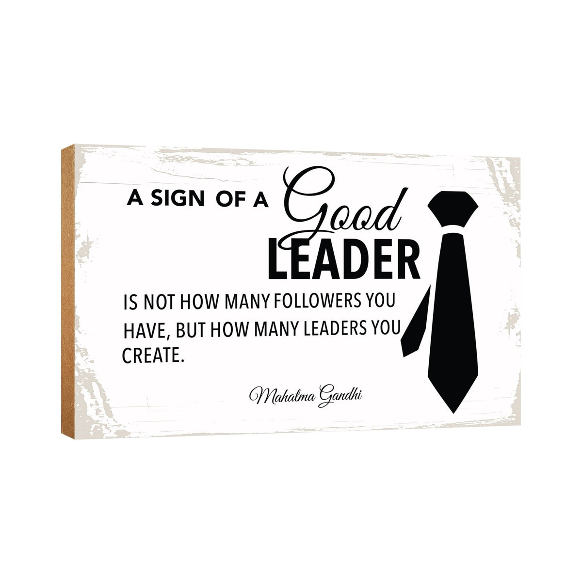 Wooden Shelf and Table Top Office Decor Gift for Boss - LifeSong Milestones