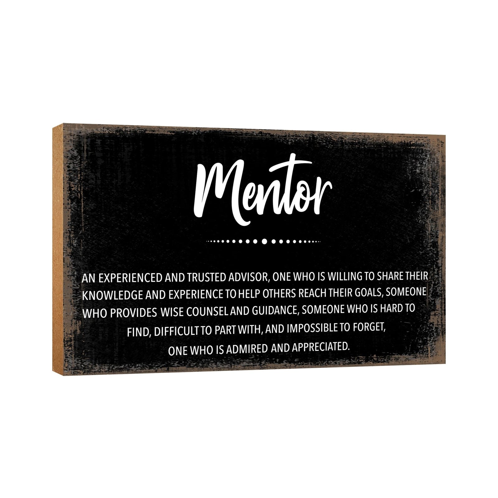 Wooden Shelf and Table Top Office Decor Gift for Boss - LifeSong Milestones