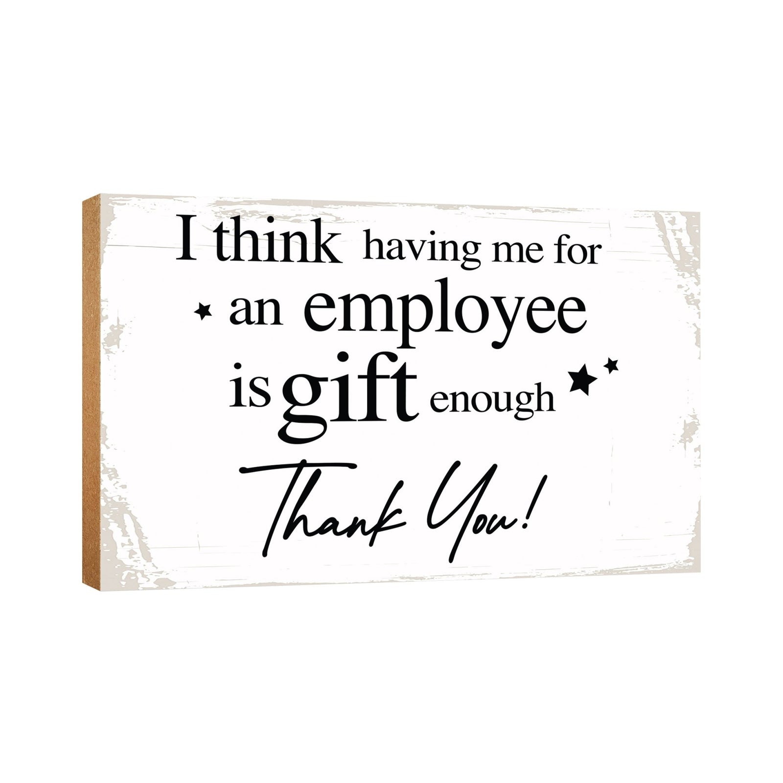 Wooden Shelf and Table Top Office Decor Gift for Boss - LifeSong Milestones
