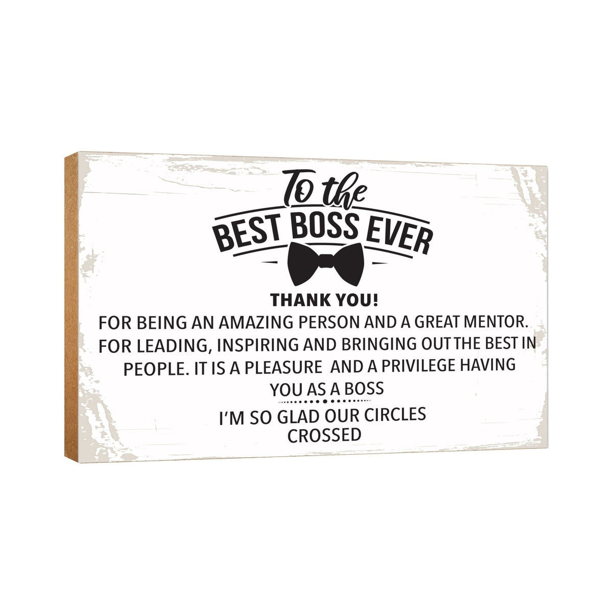 Wooden Shelf and Table Top Office Decor Gift for Boss - LifeSong Milestones