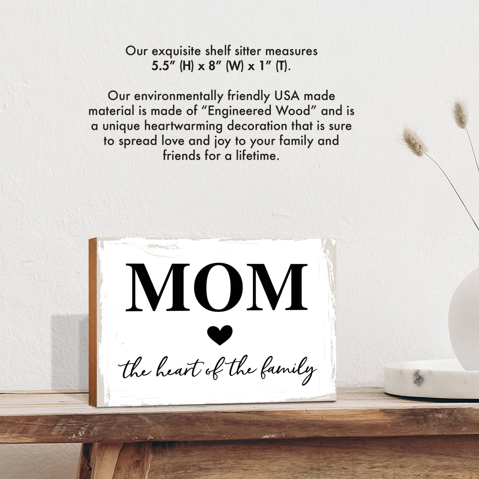 Wooden Shelf and Tabletop Home Decor Gift for Mother’s Day - LifeSong Milestones