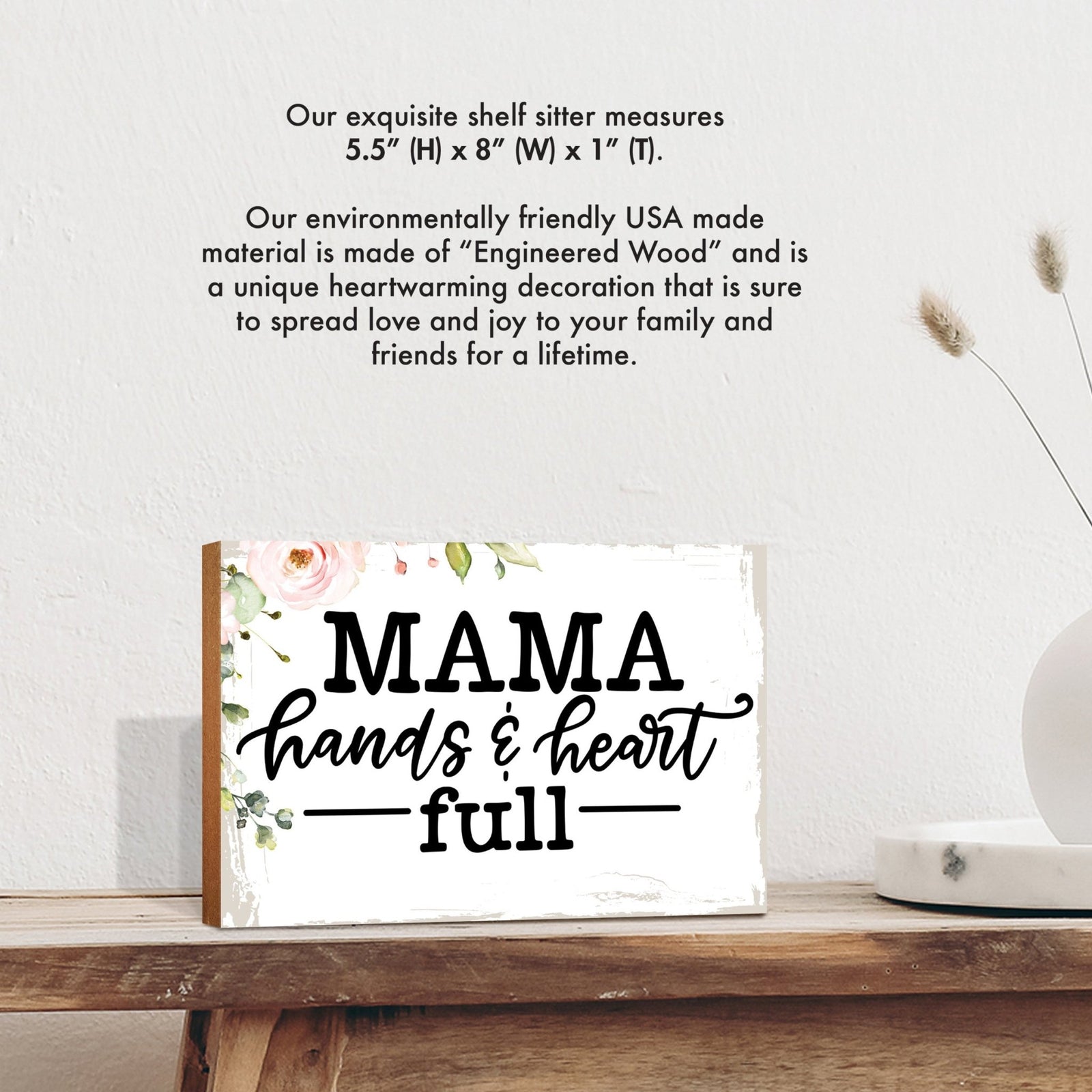 Wooden Shelf and Tabletop Home Decor Gift for Mother’s Day - LifeSong Milestones