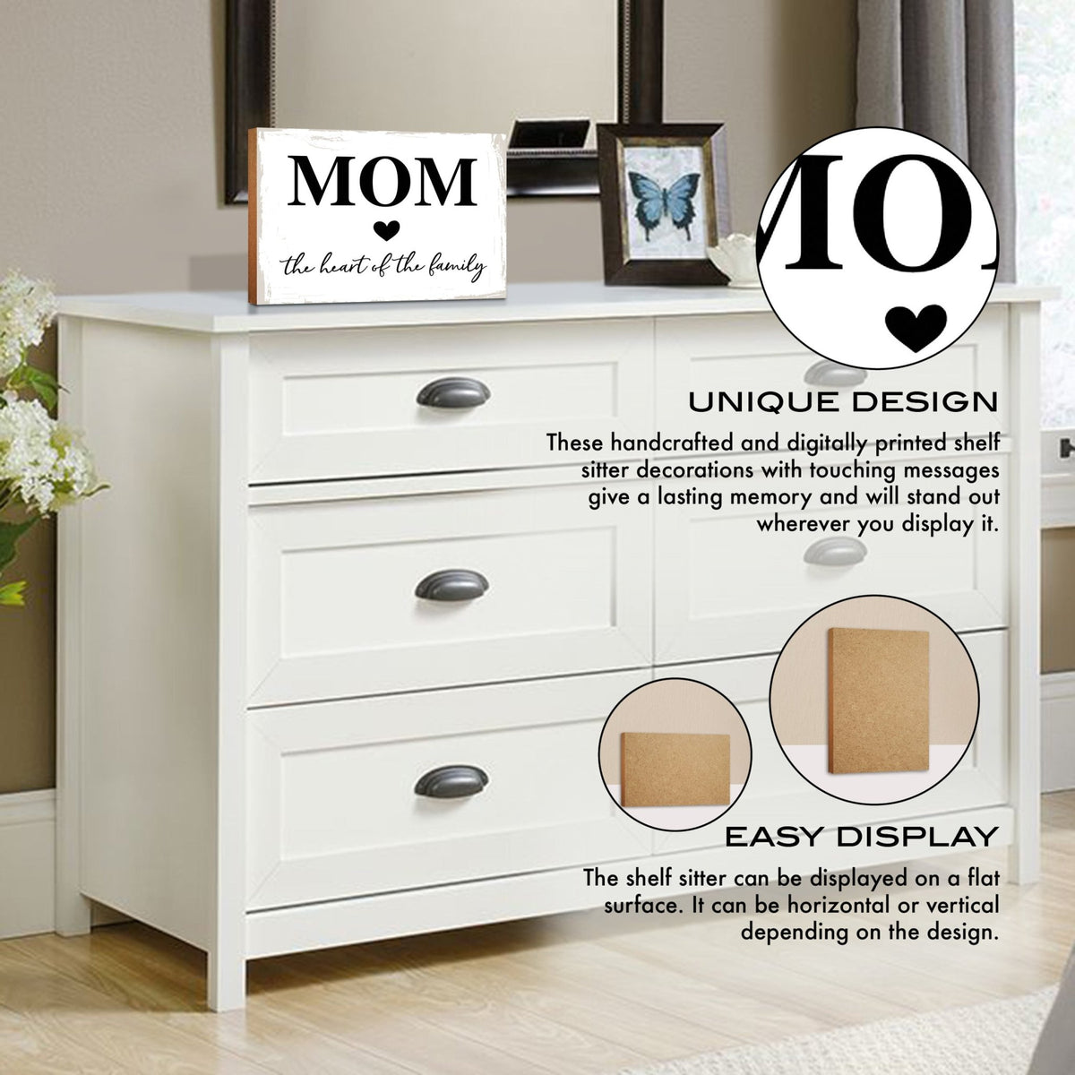 Wooden Shelf and Tabletop Home Decor Gift for Mother’s Day - LifeSong Milestones