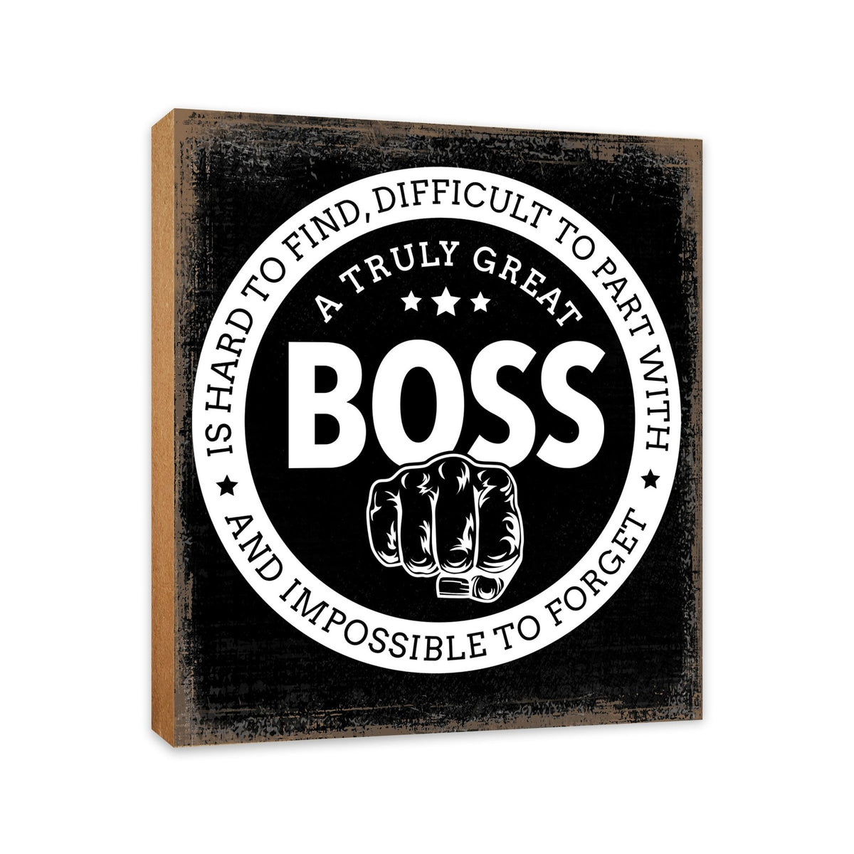 Wooden Shelf Décor and Tabletop Signs for Boss or Mentor - LifeSong Milestones
