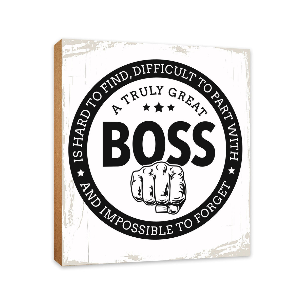 Wooden Shelf Décor and Tabletop Signs for Boss or Mentor - LifeSong Milestones