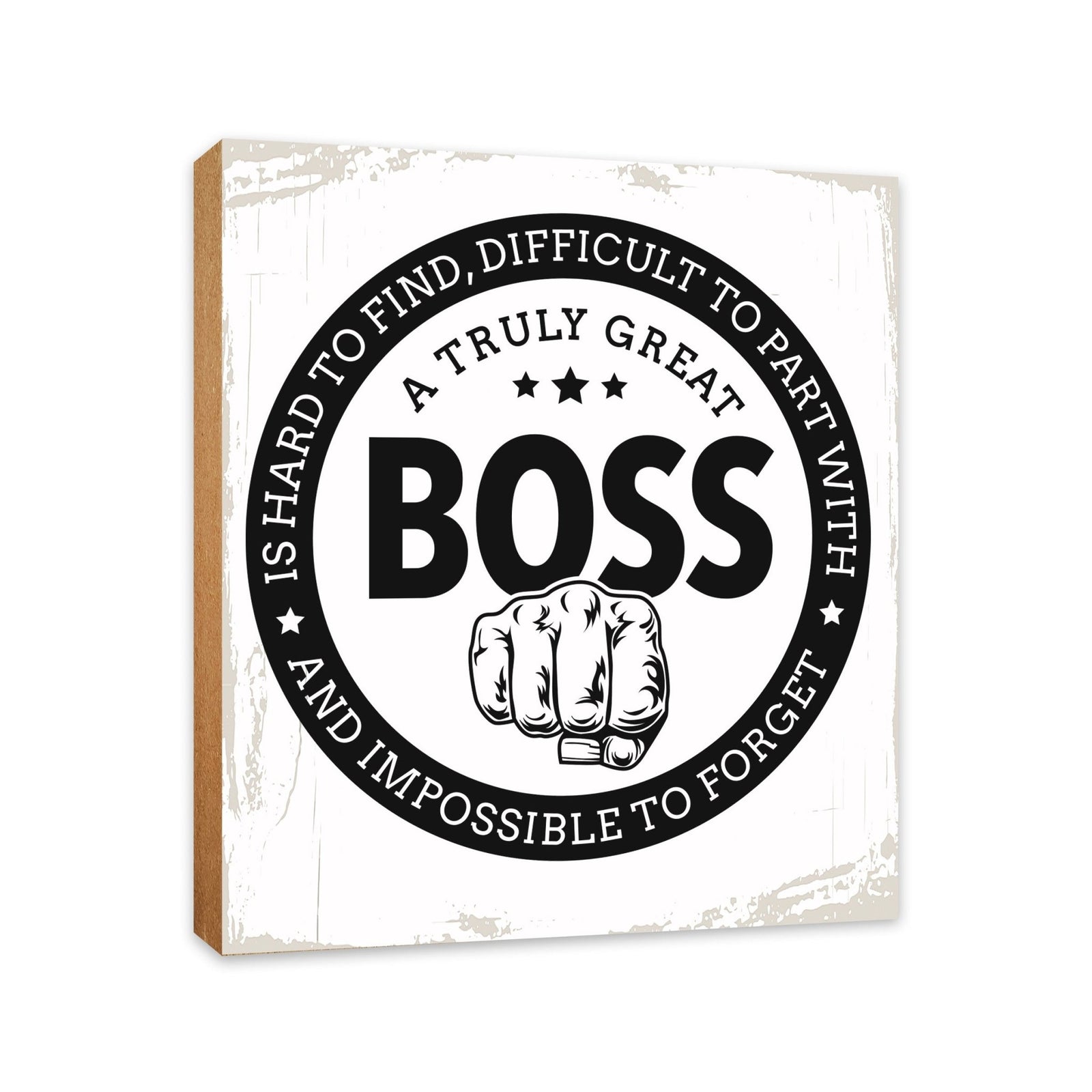 Wooden Shelf Décor and Tabletop Signs for Boss or Mentor - LifeSong Milestones