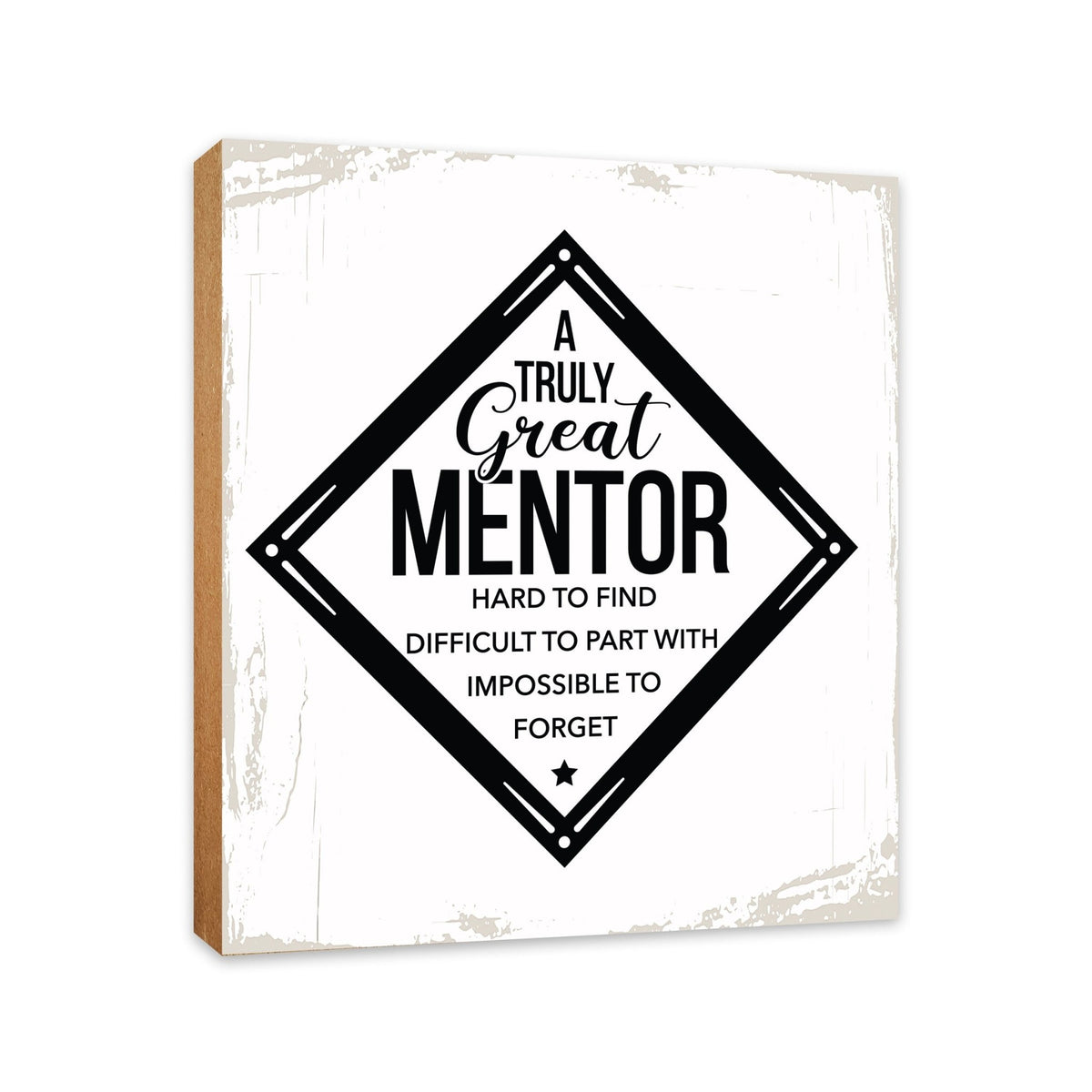Wooden Shelf Décor and Tabletop Signs for Boss or Mentor - LifeSong Milestones