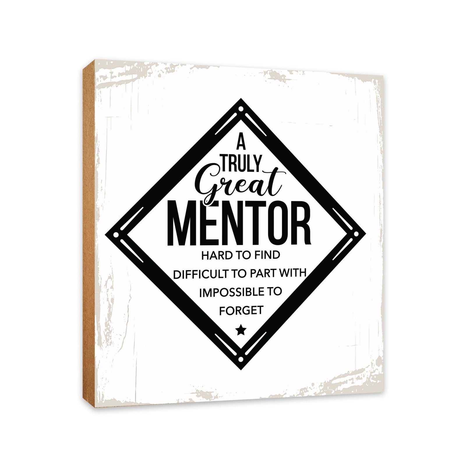 Wooden Shelf Décor and Tabletop Signs for Boss or Mentor - LifeSong Milestones