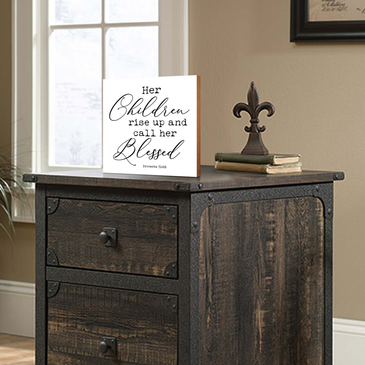 Wooden Shelf Decor and Tabletop Signs Gift for Mother’s Day - LifeSong Milestones