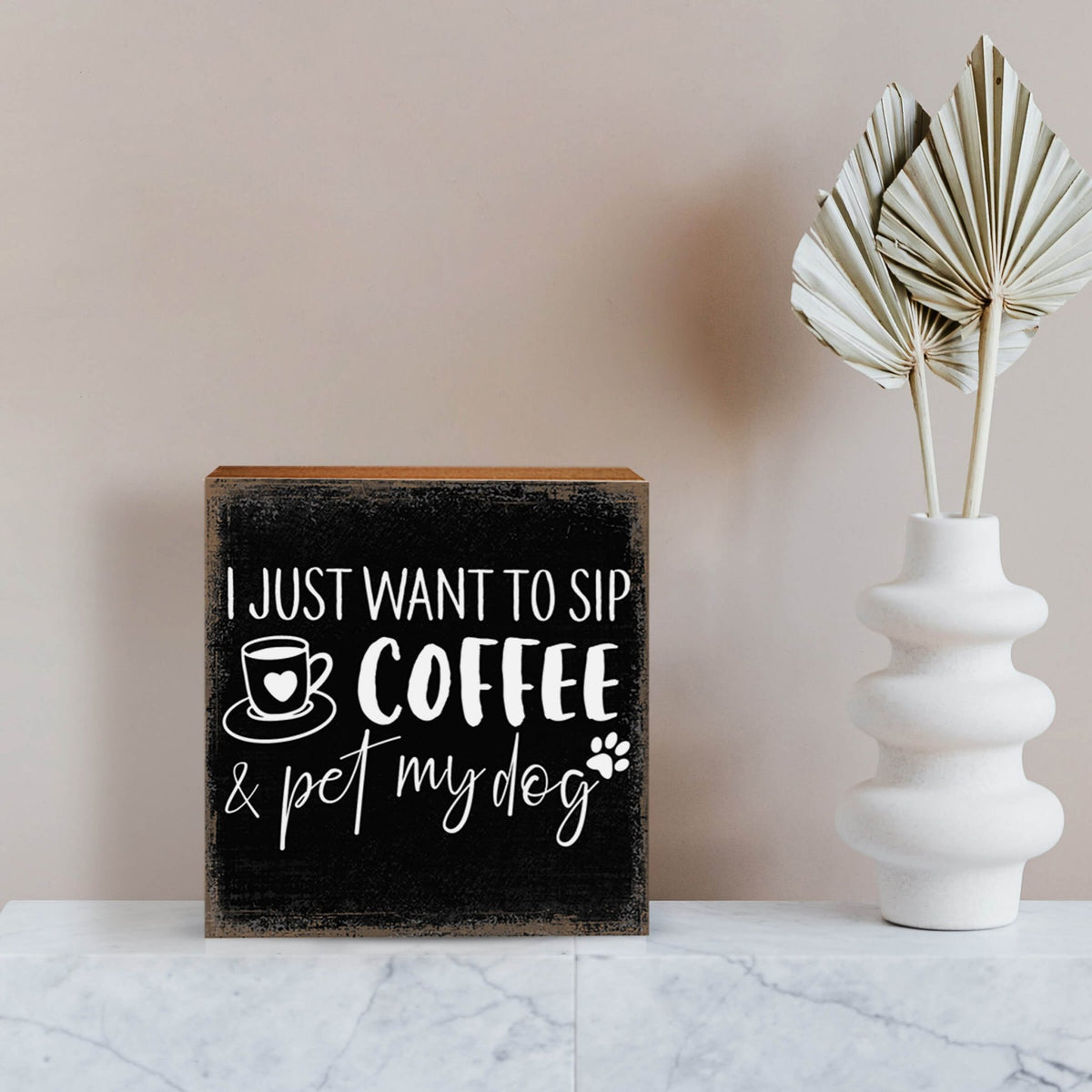 Wooden Shelf Decor and Tabletop Signs with Pet Verses - Pet My Dog - LifeSong Milestones