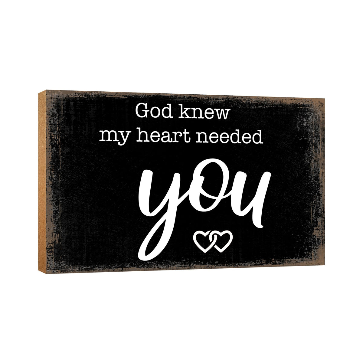 Wooden Table Top and Shelf Décor Gift for Husband or Boyfriend - LifeSong Milestones