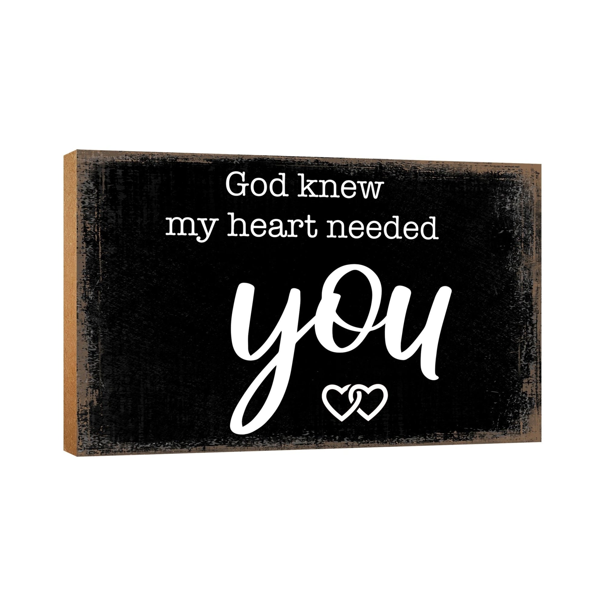 Wooden Table Top and Shelf Décor Gift for Husband or Boyfriend - LifeSong Milestones