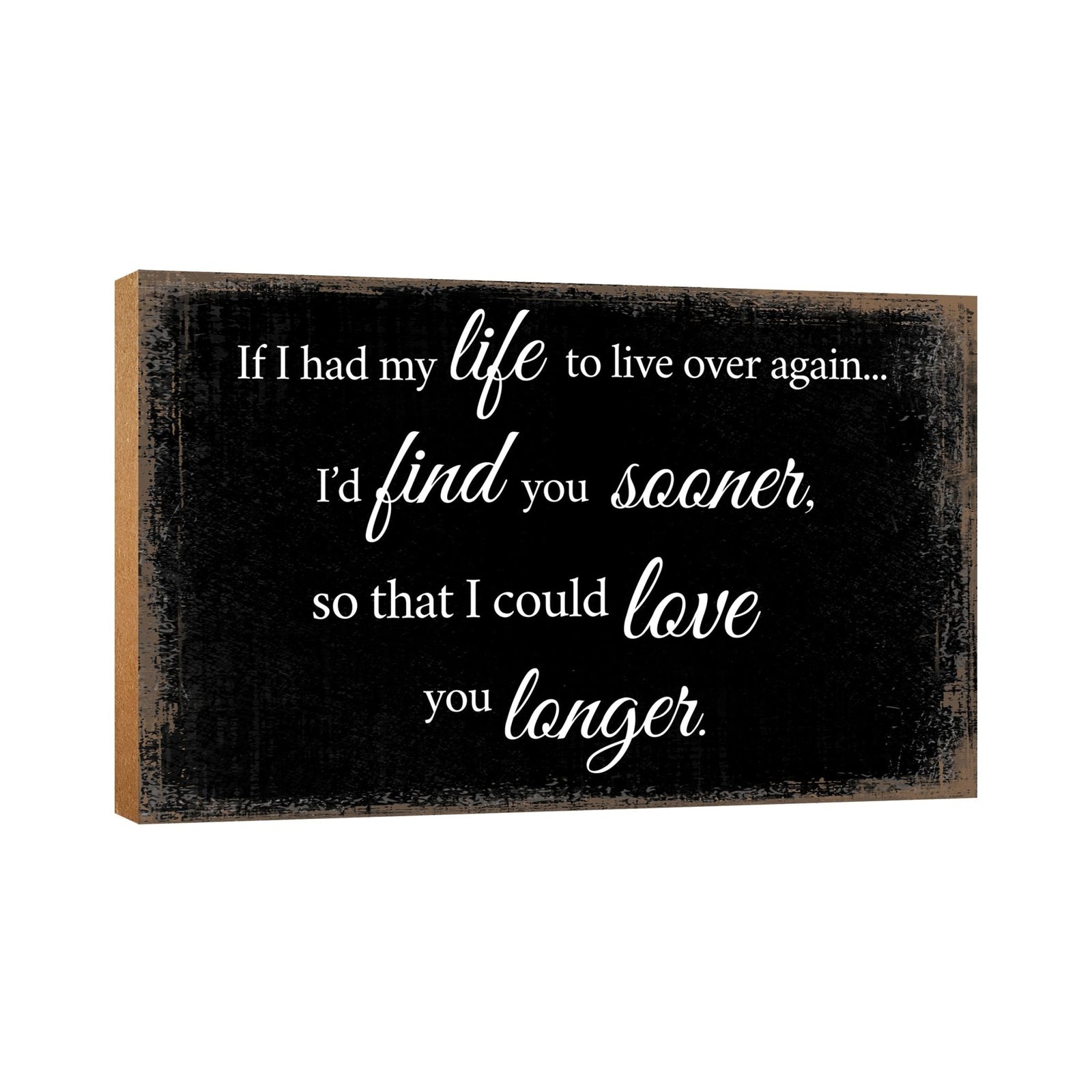 Wooden Table Top and Shelf Décor Gift for Husband or Boyfriend - LifeSong Milestones
