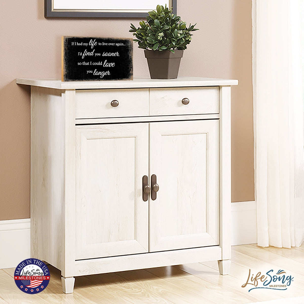 Wooden Table Top and Shelf Décor Gift for Husband or Boyfriend - LifeSong Milestones