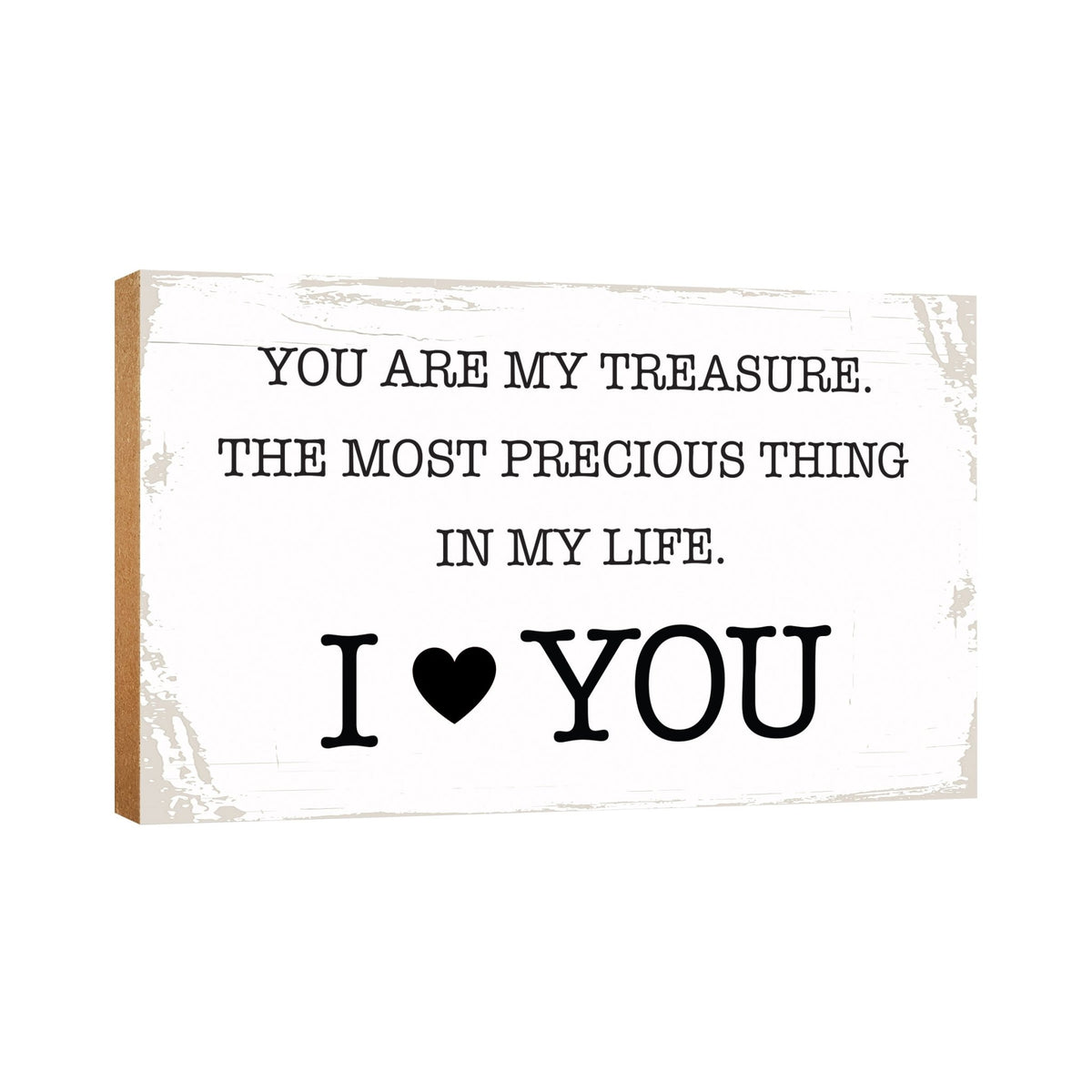 Wooden Table Top and Shelf Décor Gift for Husband or Boyfriend - LifeSong Milestones