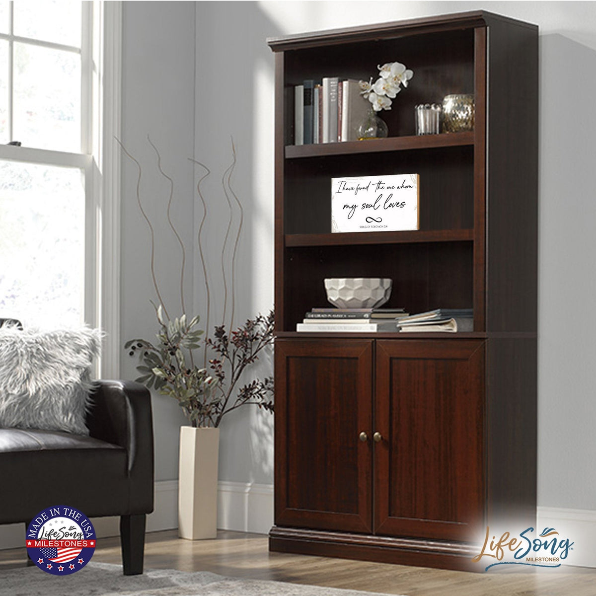 Wooden Table Top and Shelf Décor Gift for Husband or Boyfriend - LifeSong Milestones