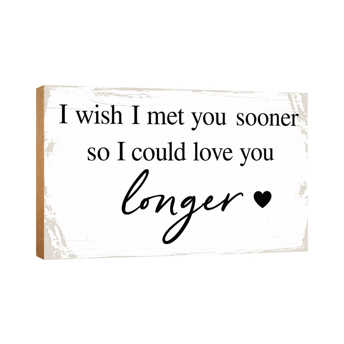 Wooden Table Top and Shelf Décor Gift for Husband or Boyfriend - LifeSong Milestones