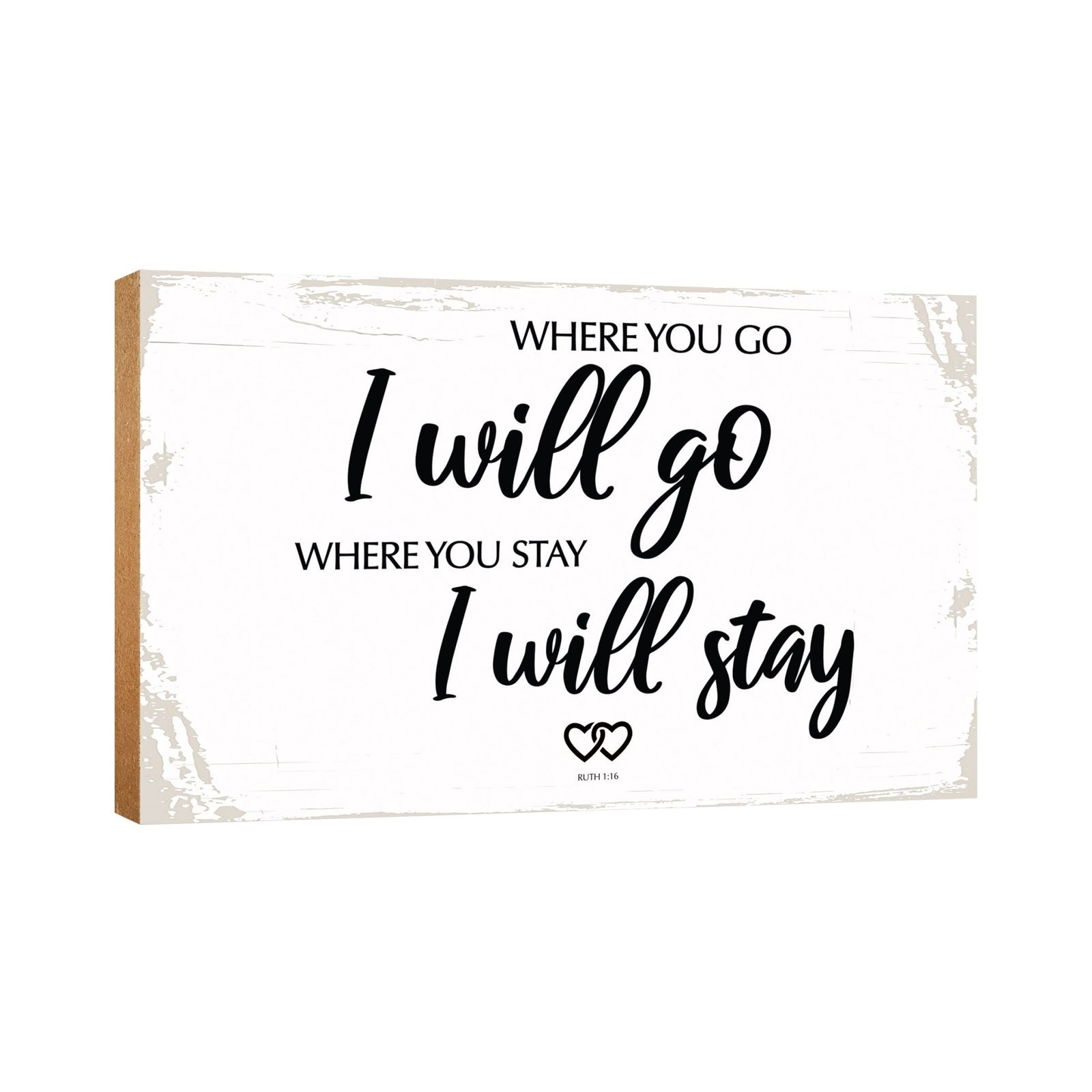 Wooden Table Top and Shelf Décor Gift for Husband or Boyfriend - LifeSong Milestones