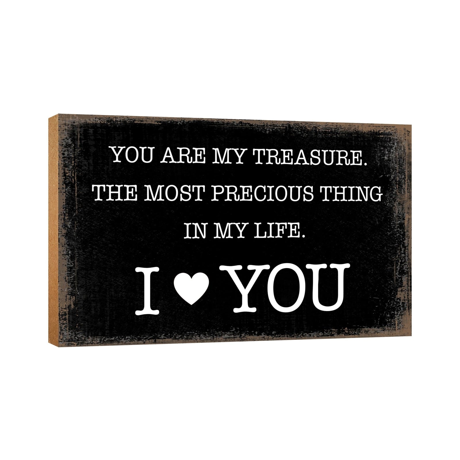 Wooden Table Top and Shelf Décor Gift for Husband or Boyfriend - LifeSong Milestones