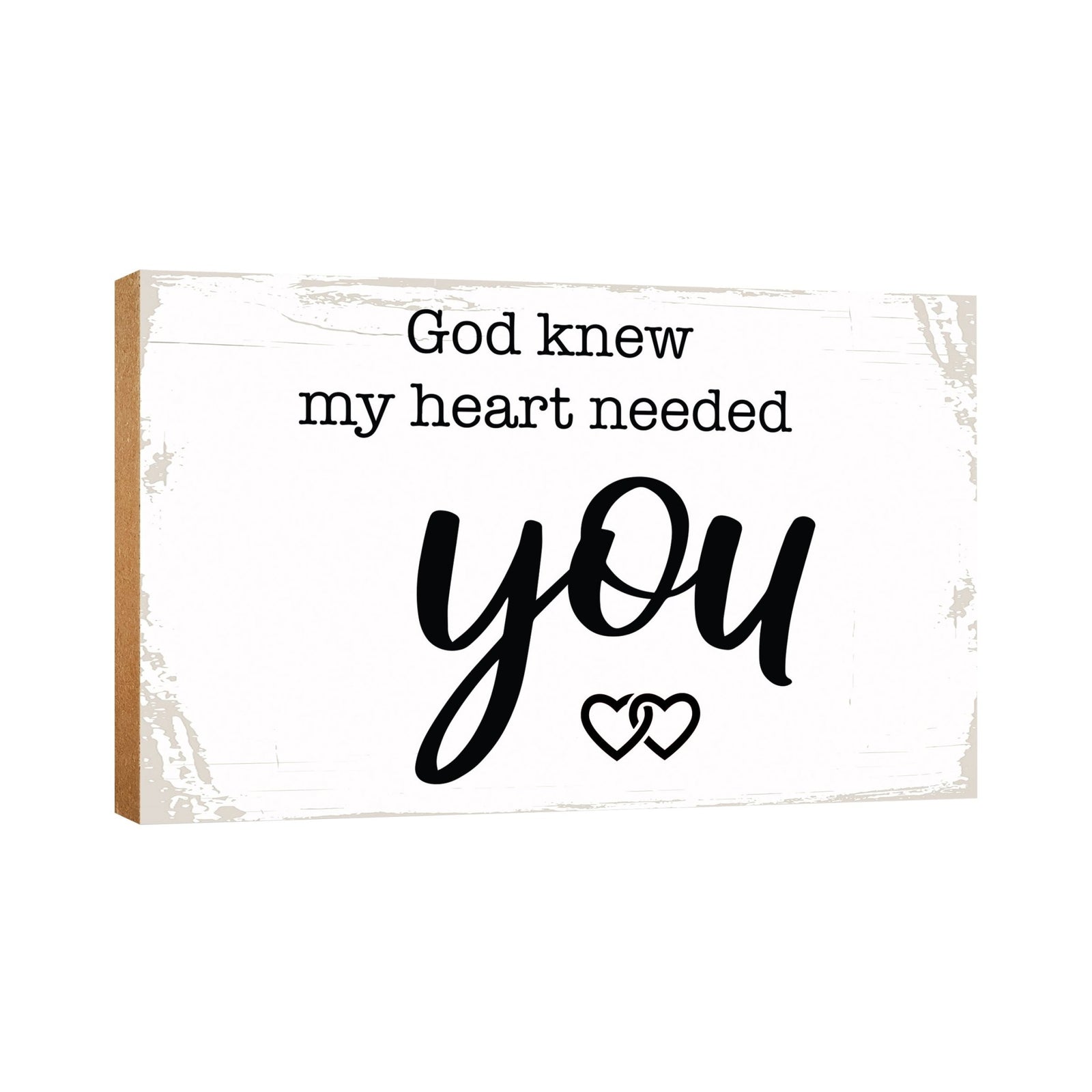 Wooden Table Top and Shelf Décor Gift for Husband or Boyfriend - LifeSong Milestones