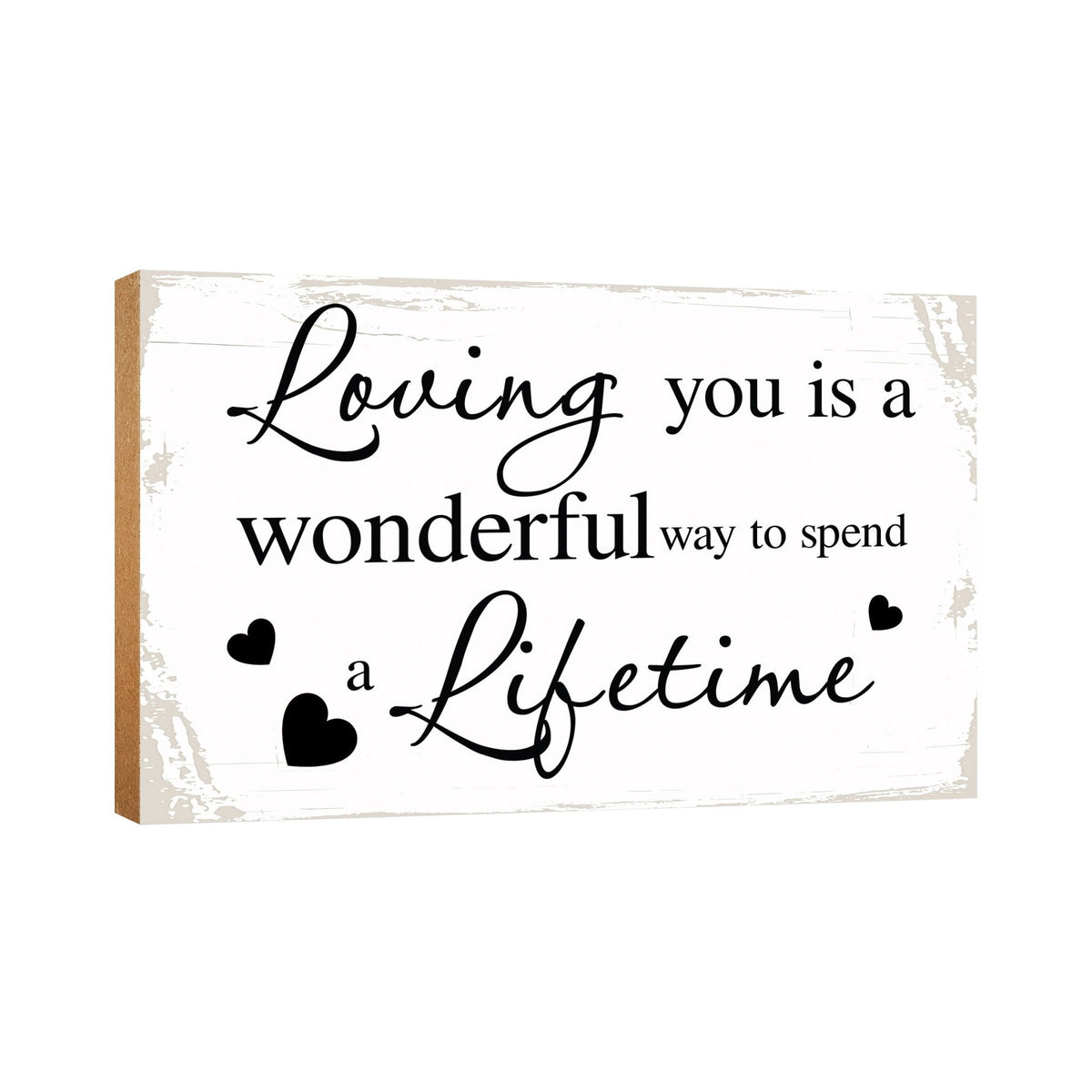 Wooden Table Top and Shelf Décor Gift for Husband or Boyfriend - LifeSong Milestones