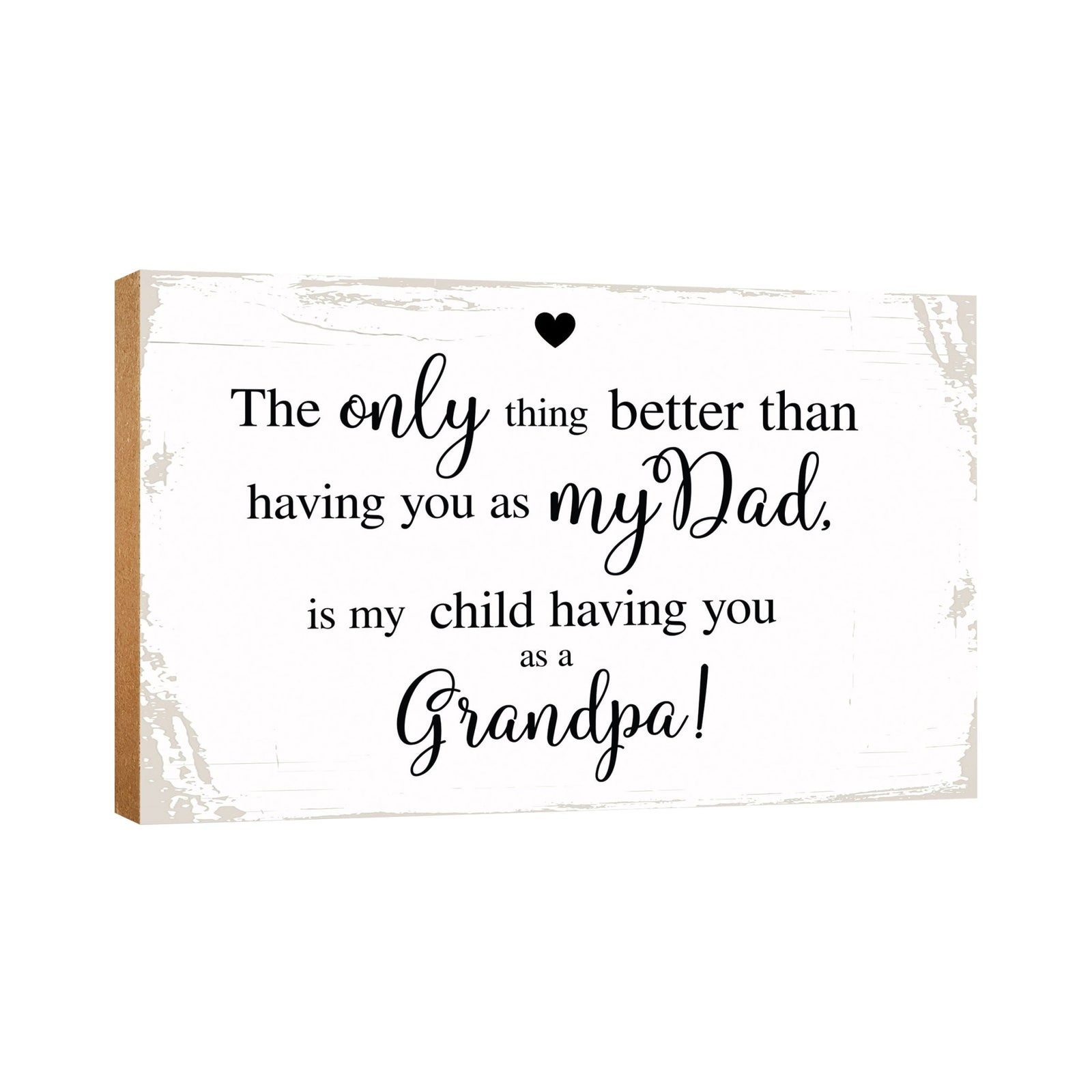 Wooden Table Top and Shelf Home Décor Gift for Grandfather - LifeSong Milestones