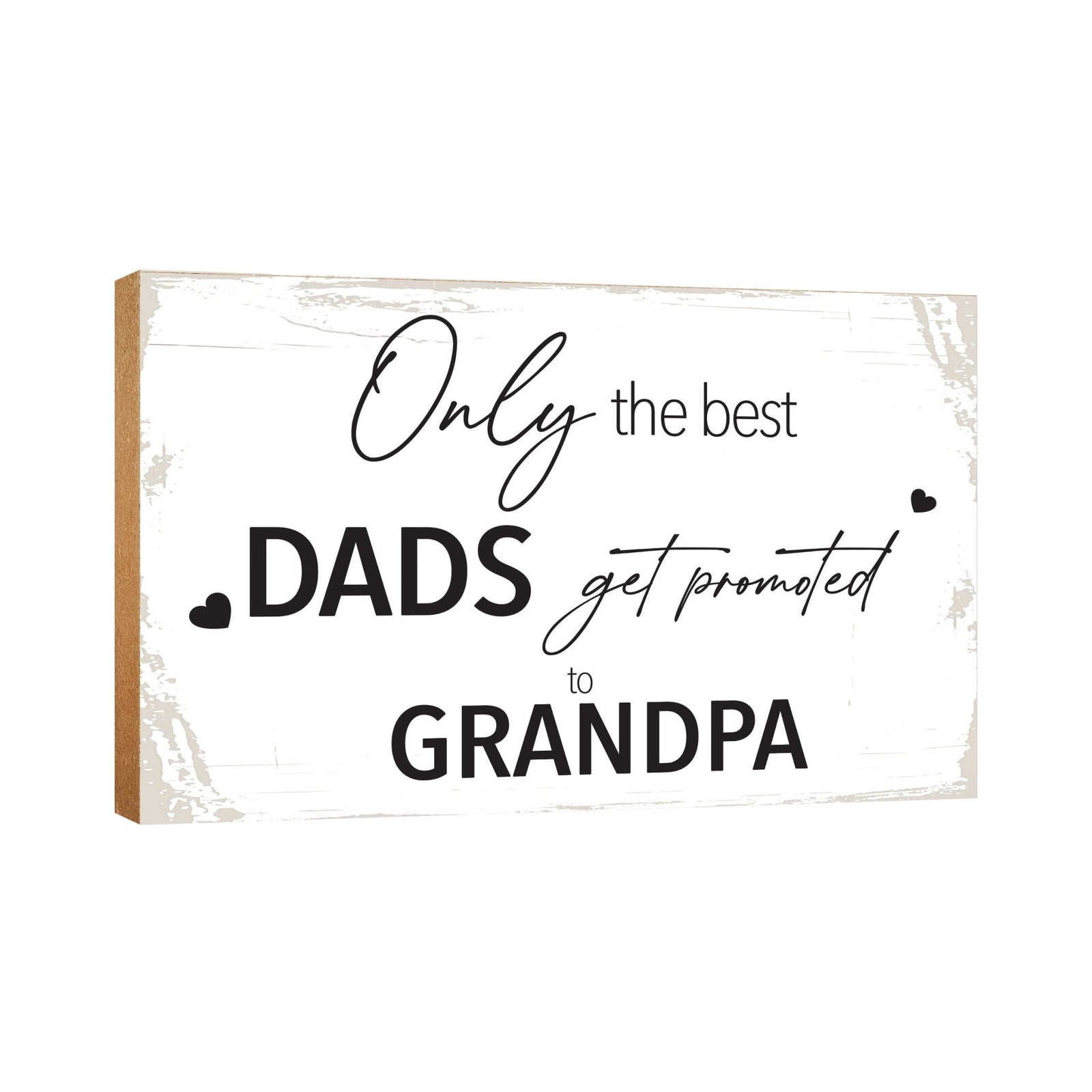 Wooden Table Top and Shelf Home Décor Gift for Grandfather - LifeSong Milestones