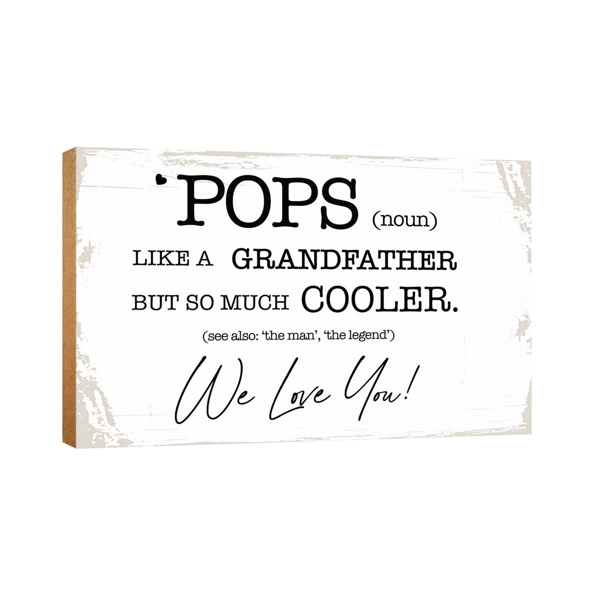 Wooden Table Top and Shelf Home Décor Gift for Grandfather - LifeSong Milestones