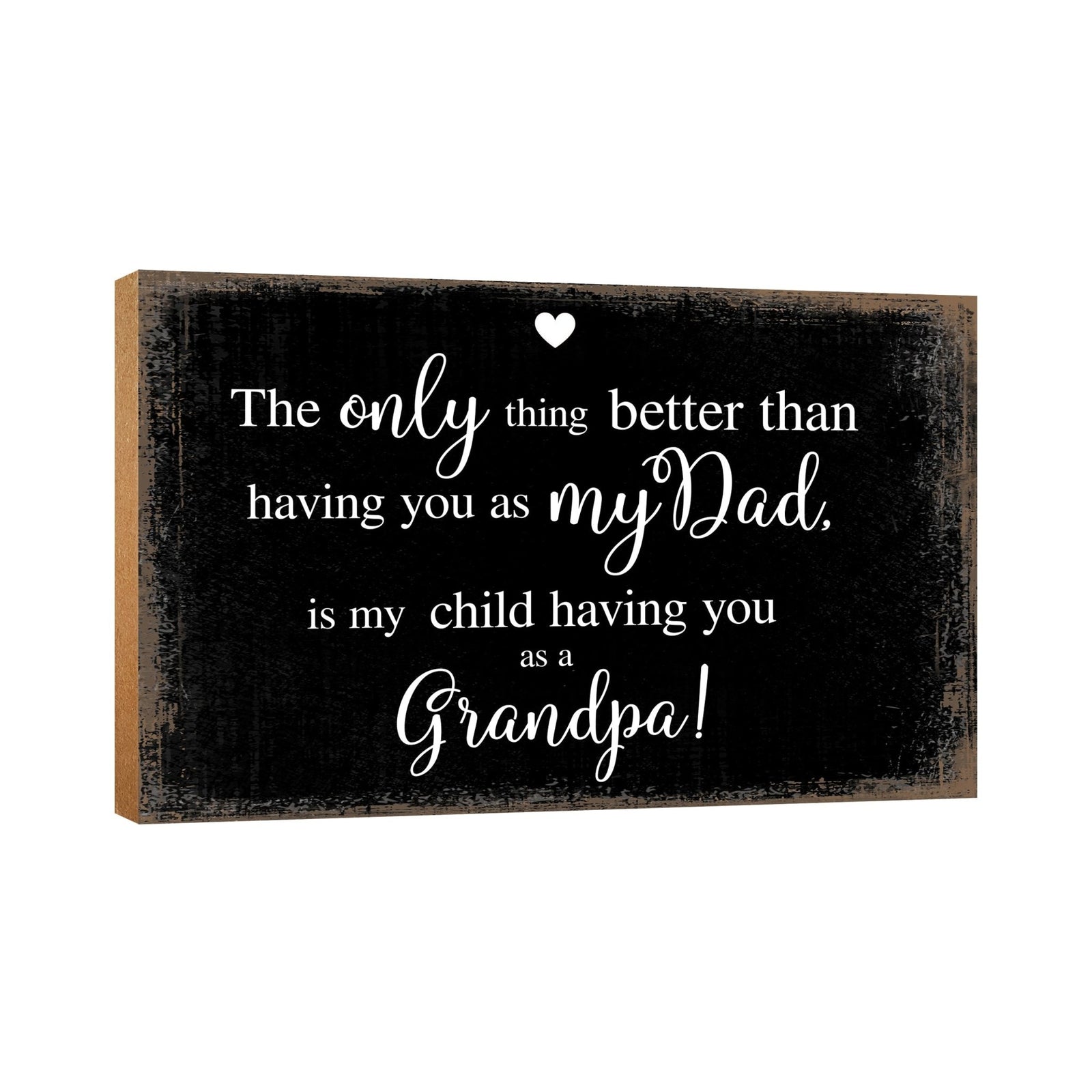 Wooden Table Top and Shelf Home Décor Gift for Grandfather - LifeSong Milestones