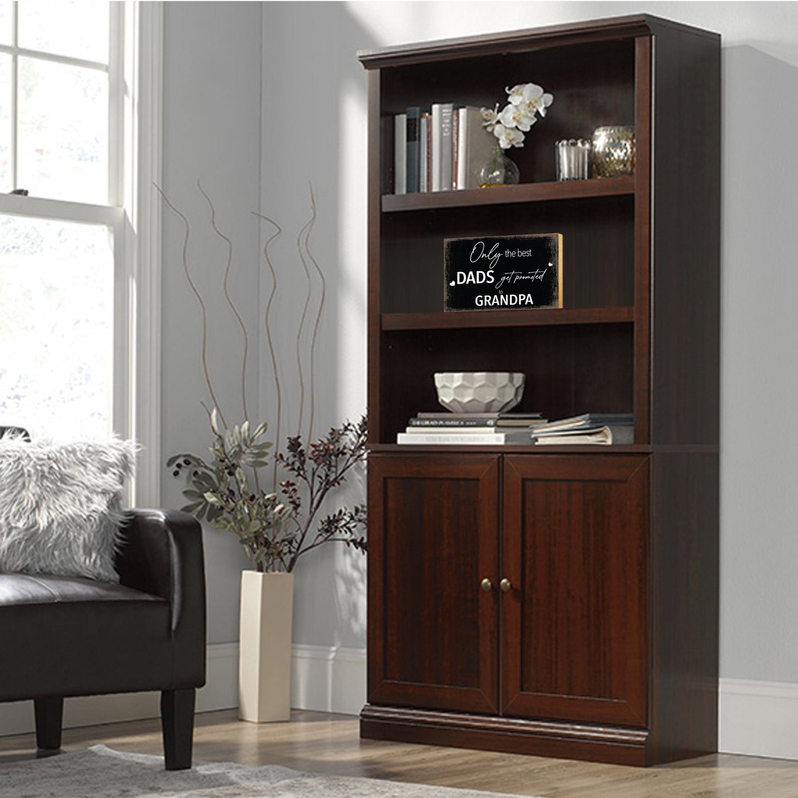 Wooden Table Top and Shelf Home Décor Gift for Grandfather - LifeSong Milestones