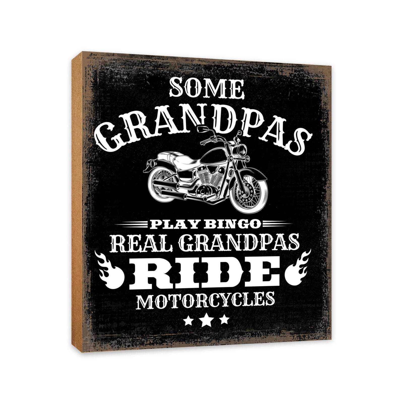 Wooden Table Top and Shelf Home Décor Gift for Grandfather - LifeSong Milestones