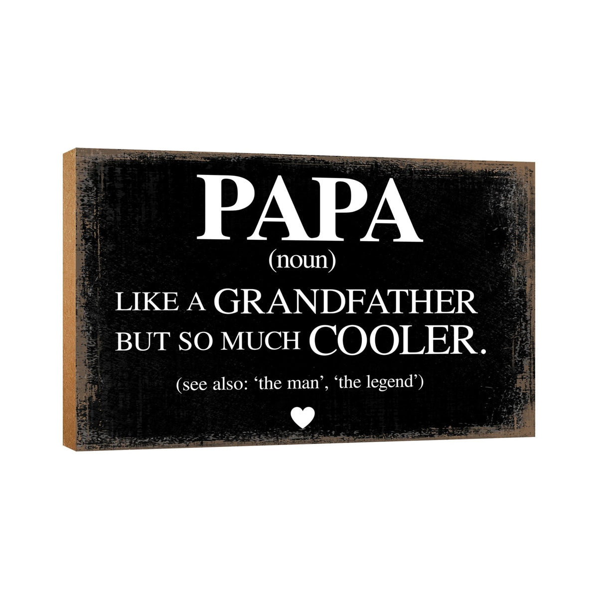 Wooden Table Top and Shelf Home Décor Gift for Grandfather - LifeSong Milestones