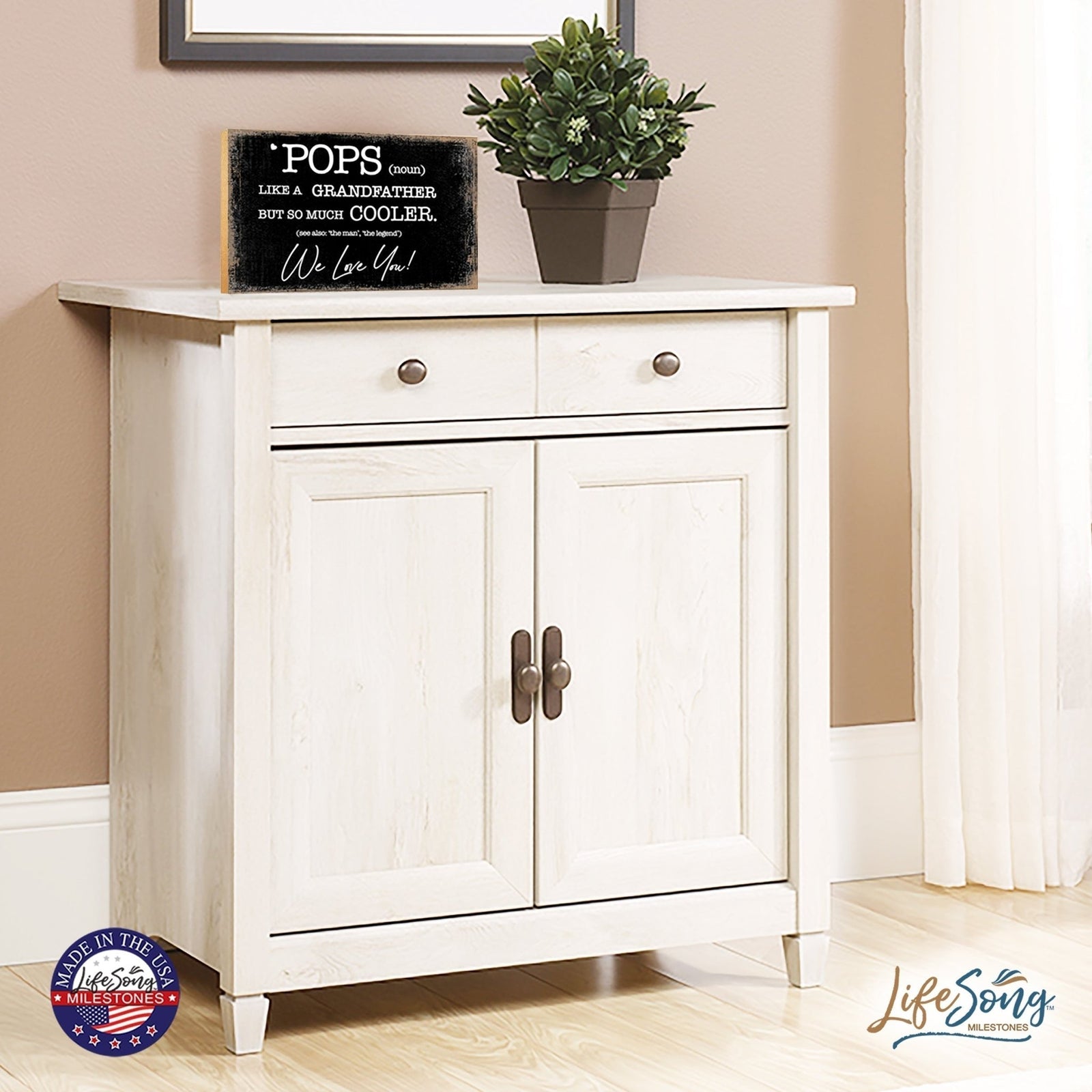 Wooden Table Top and Shelf Home Décor Gift for Grandfather - LifeSong Milestones