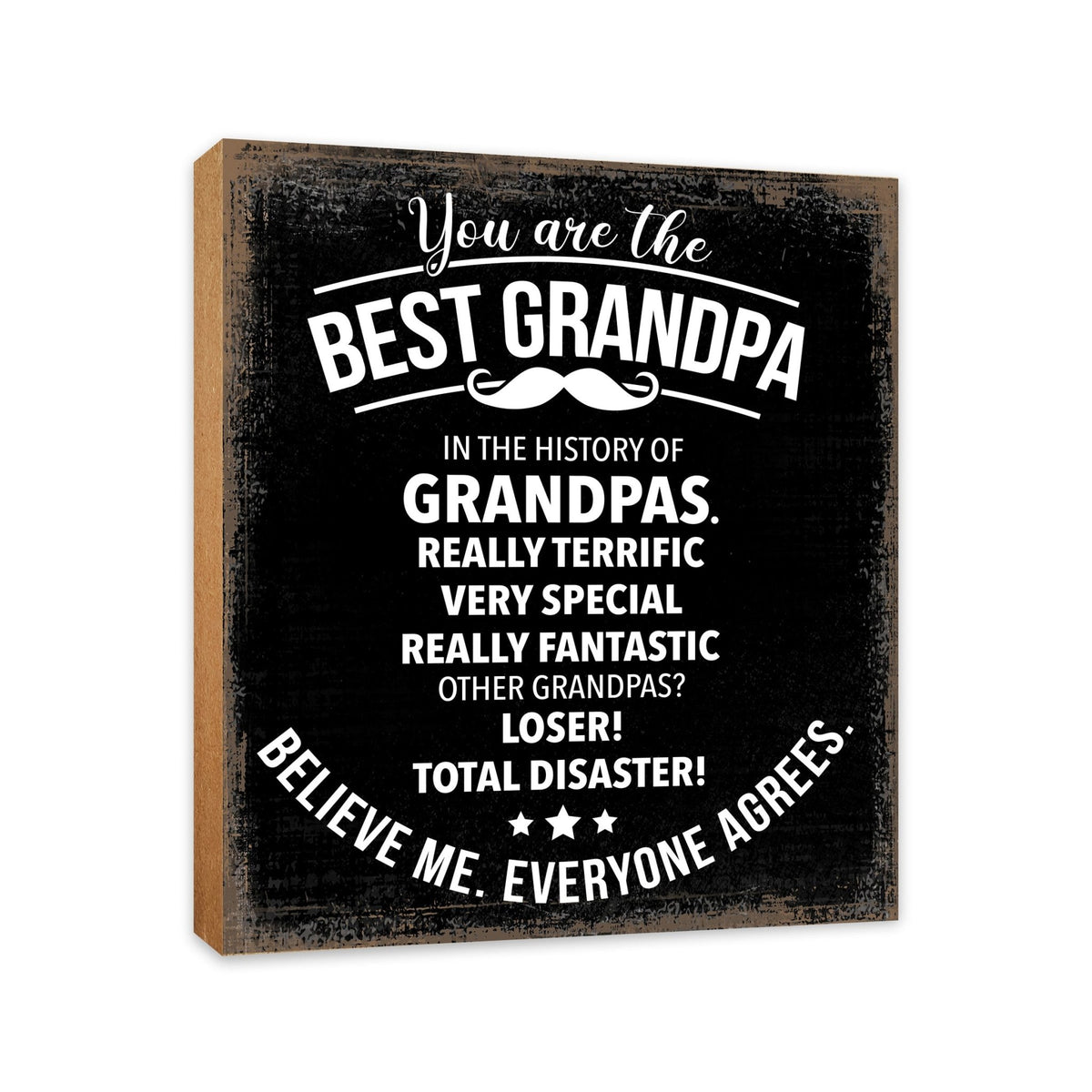 Wooden Table Top and Shelf Home Décor Gift for Grandfather - LifeSong Milestones